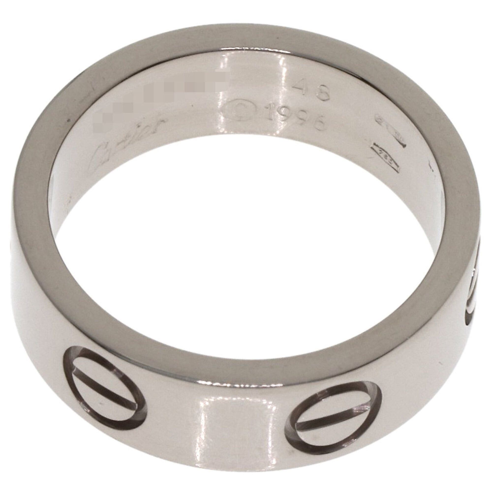 Cartier Cartier Love Ring #48, 18K White Gold, Women's Ring, CARTIER Size ONE SIZE - 4 Thumbnail