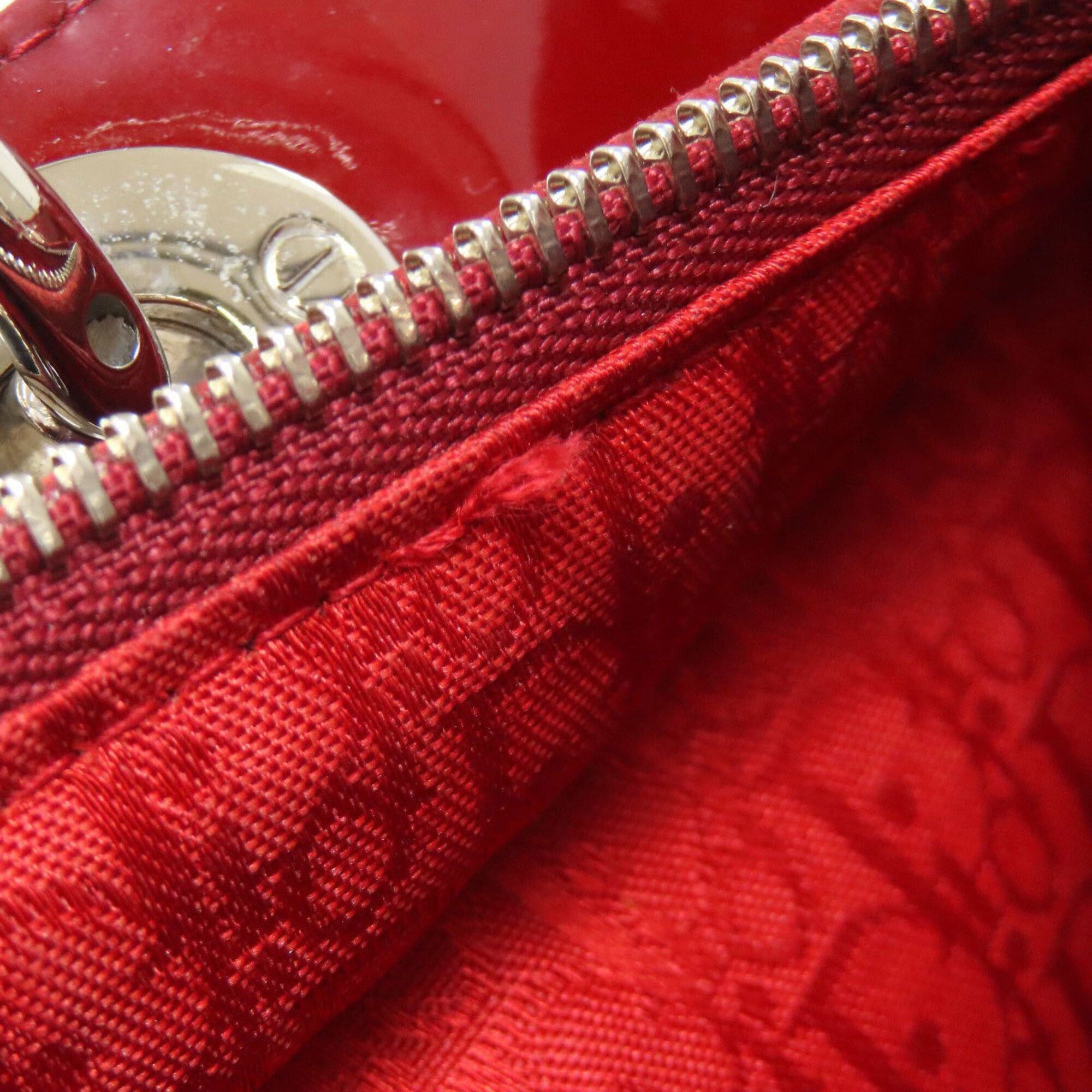 Dior Christian Dior Lady 2-Way Handbag, Enamel, Women's. Size ONE SIZE - 10 Thumbnail