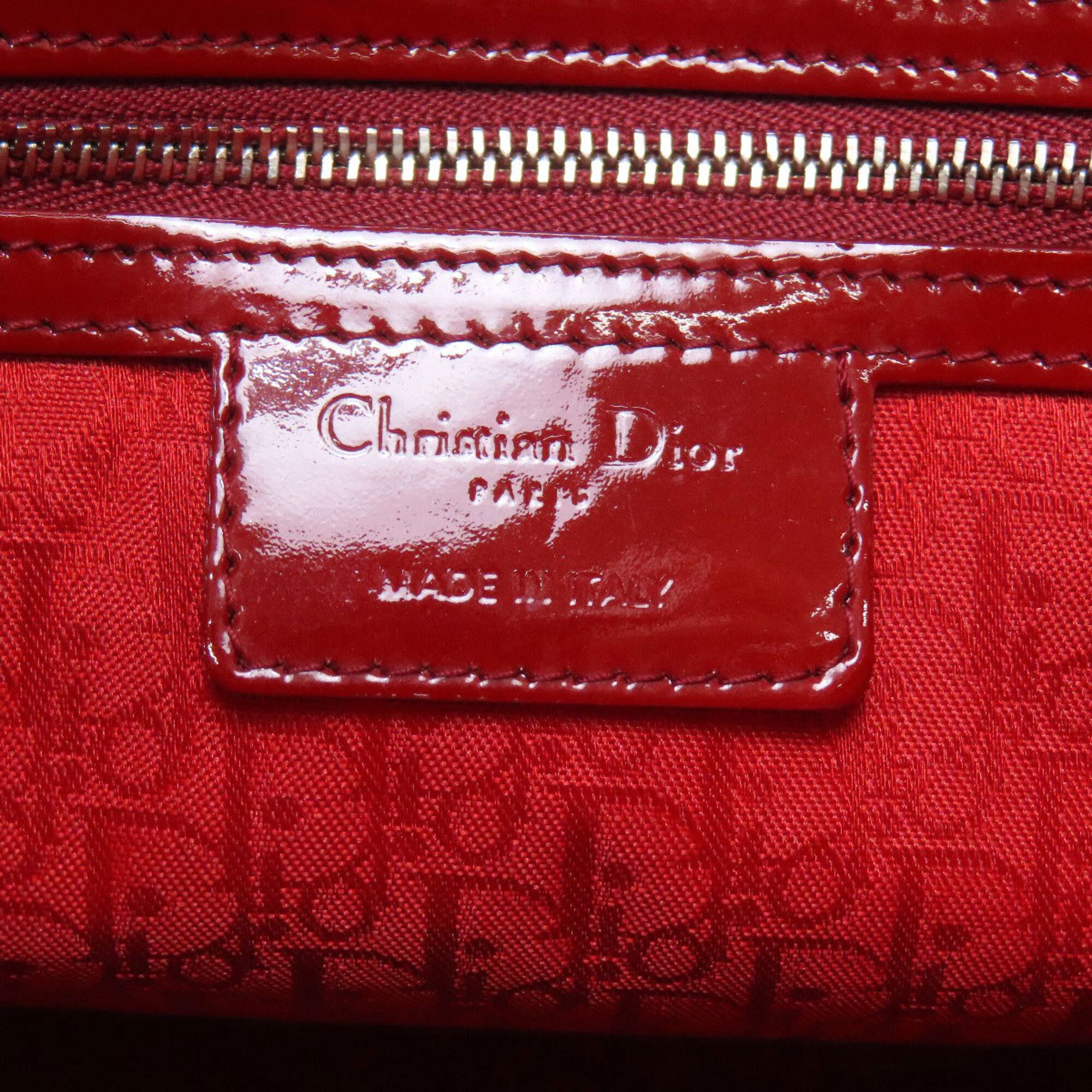 Dior Christian Dior Lady 2-Way Handbag, Enamel, Women's. Size ONE SIZE - 6 Thumbnail
