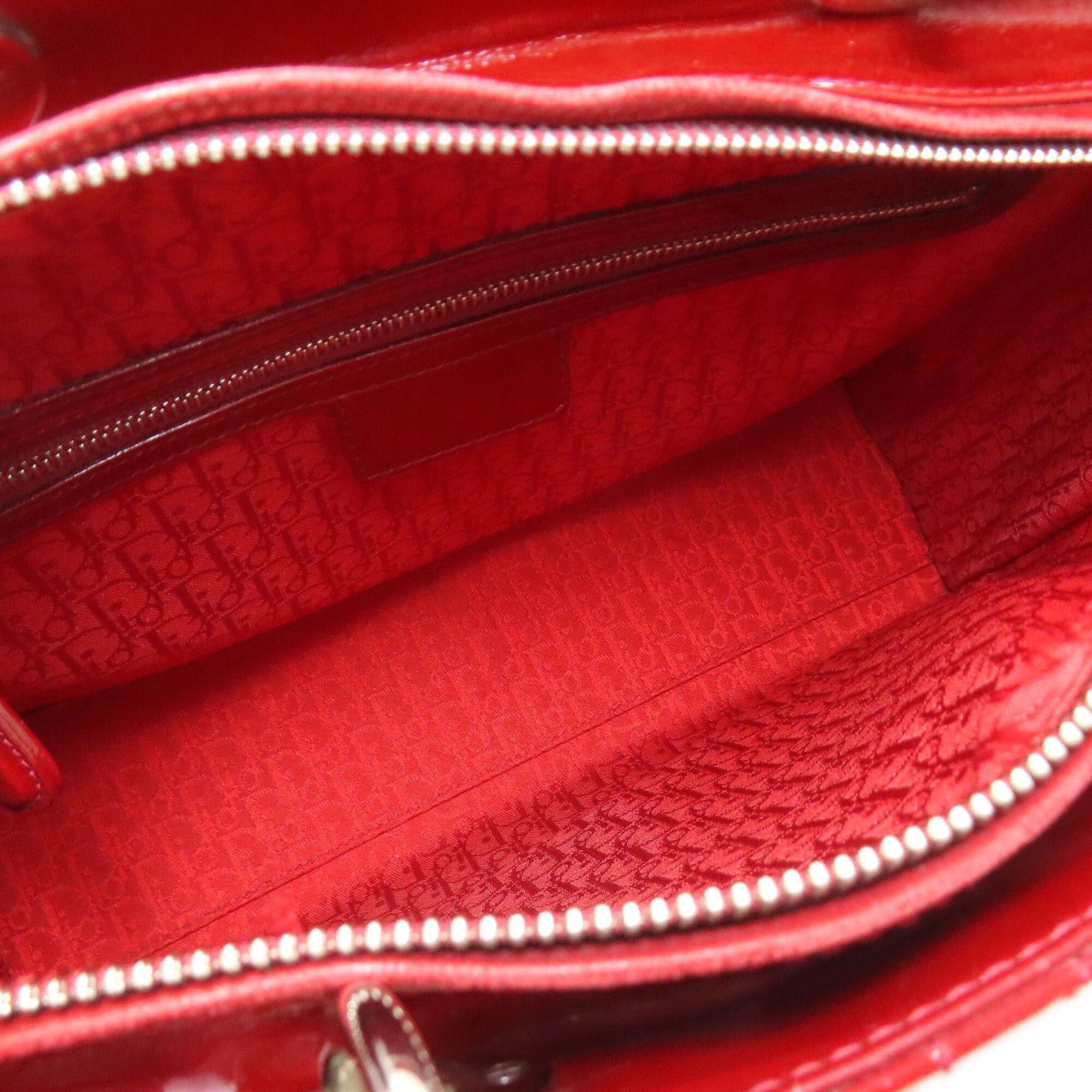 Dior Christian Dior Lady 2-Way Handbag, Enamel, Women's. Size ONE SIZE - 5 Thumbnail