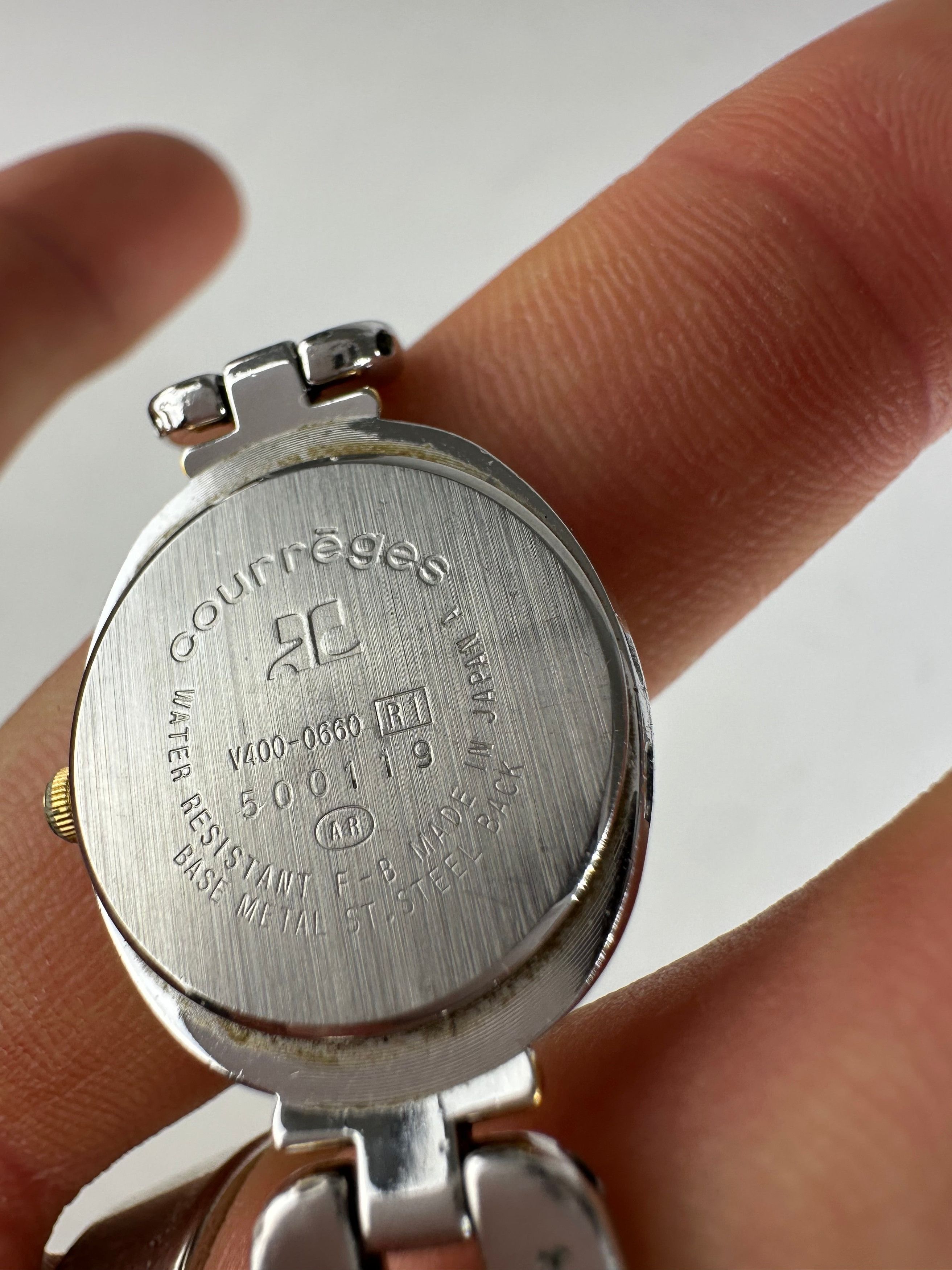 Courreges Vintage Gold Plated Steel Quartz Watch Silver Gold Size ONE SIZE - 2 Thumbnail