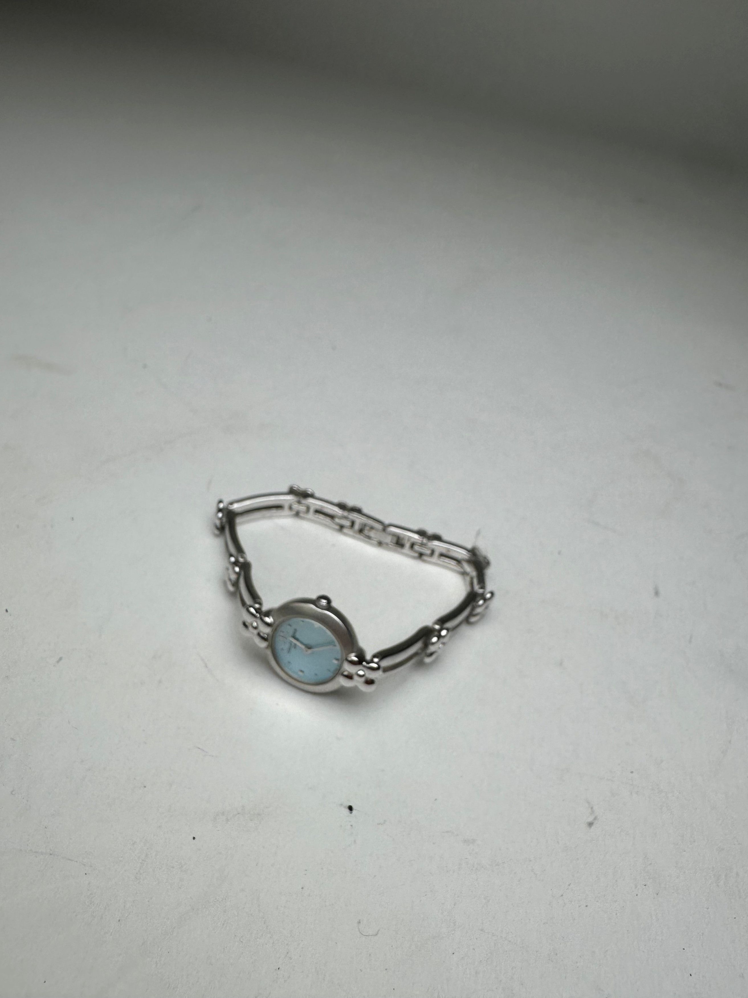 Courreges Vintage Quartz Steel Watch Silver Turquoise Size ONE SIZE - 10 Thumbnail