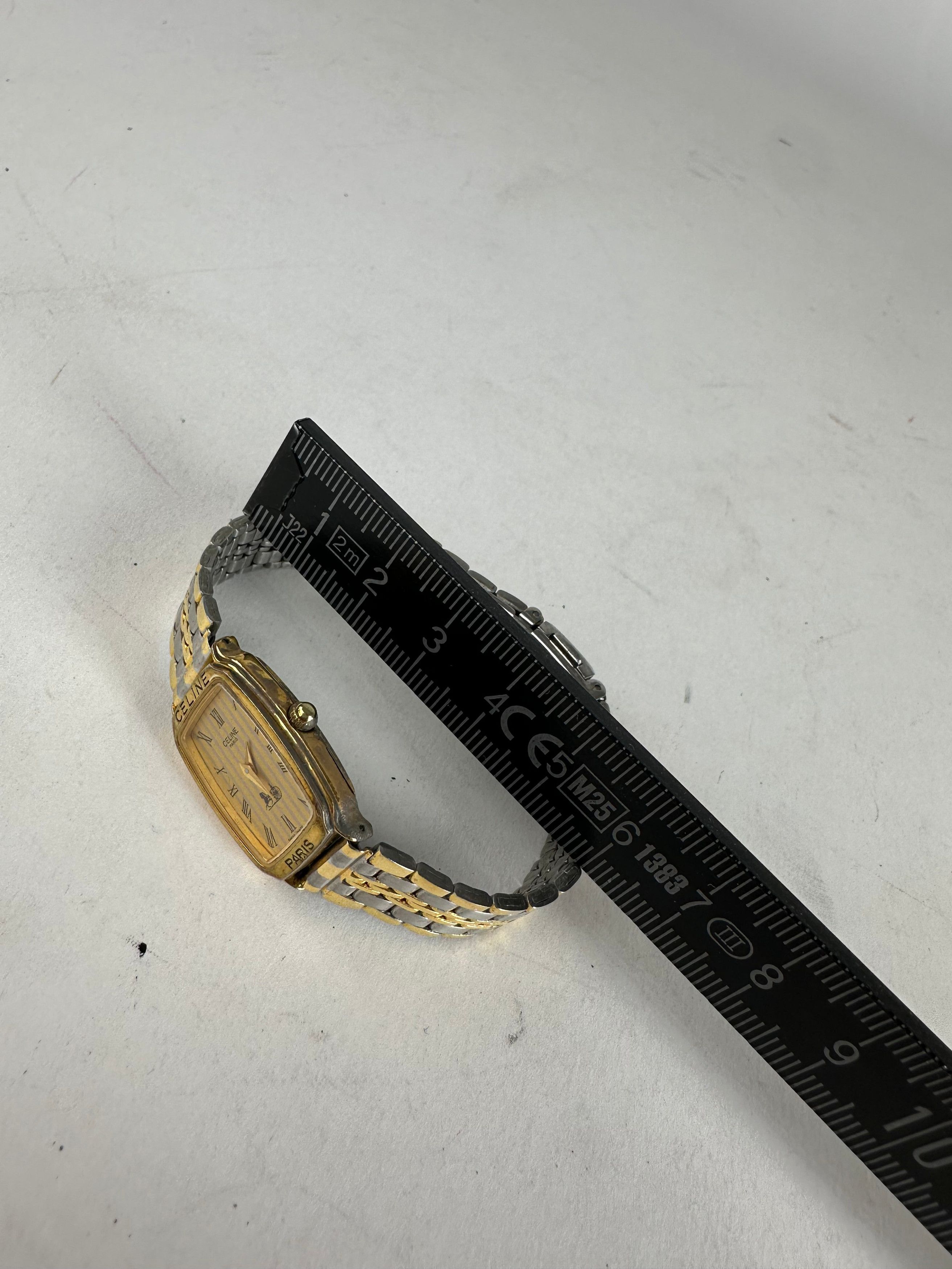 Celine Vintage Paris Gold Plated Watch Silver Gold Size ONE SIZE - 5 Thumbnail