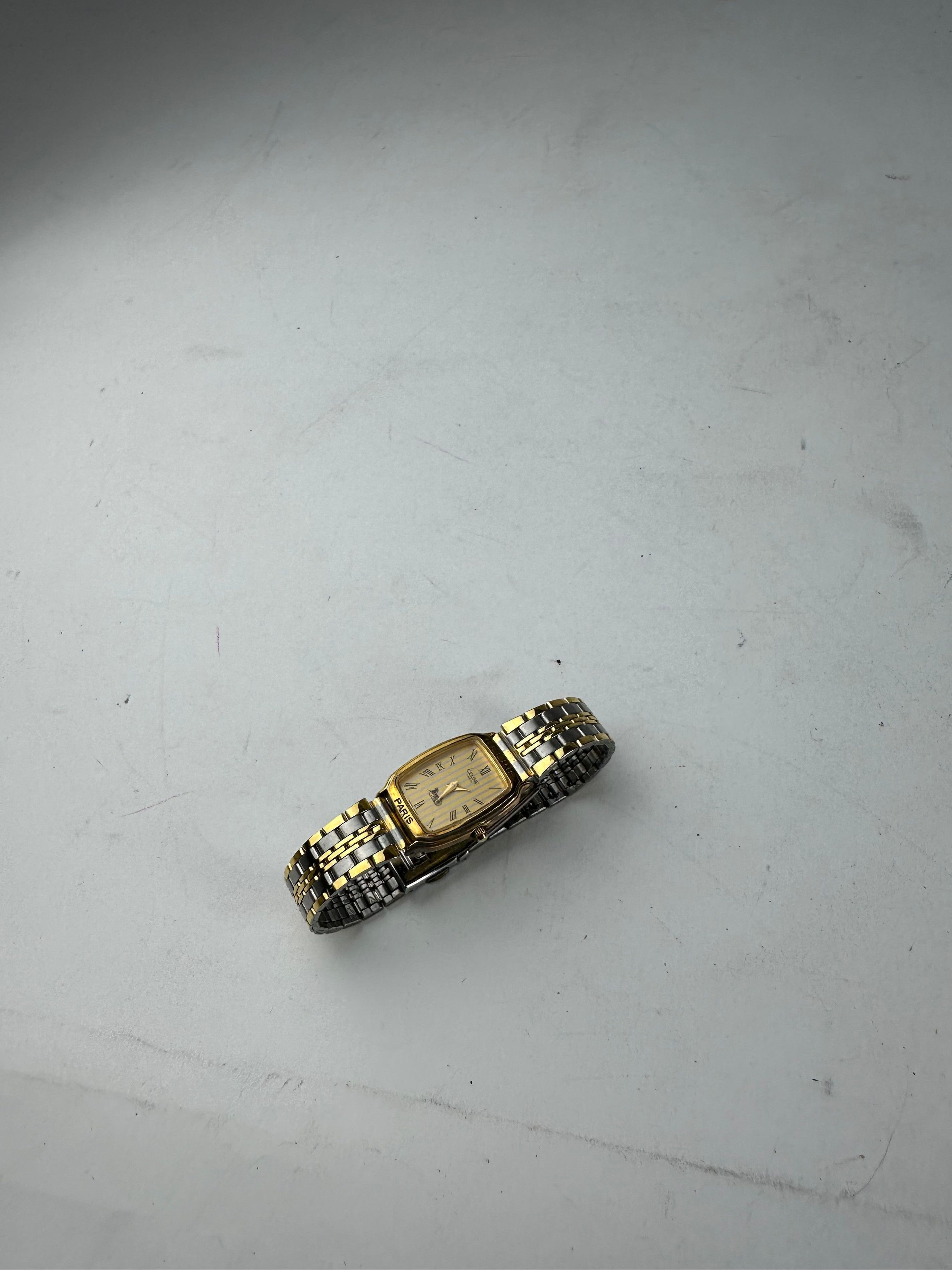 Celine Vintage Paris Gold Plated Watch Silver Gold Size ONE SIZE - 4 Thumbnail