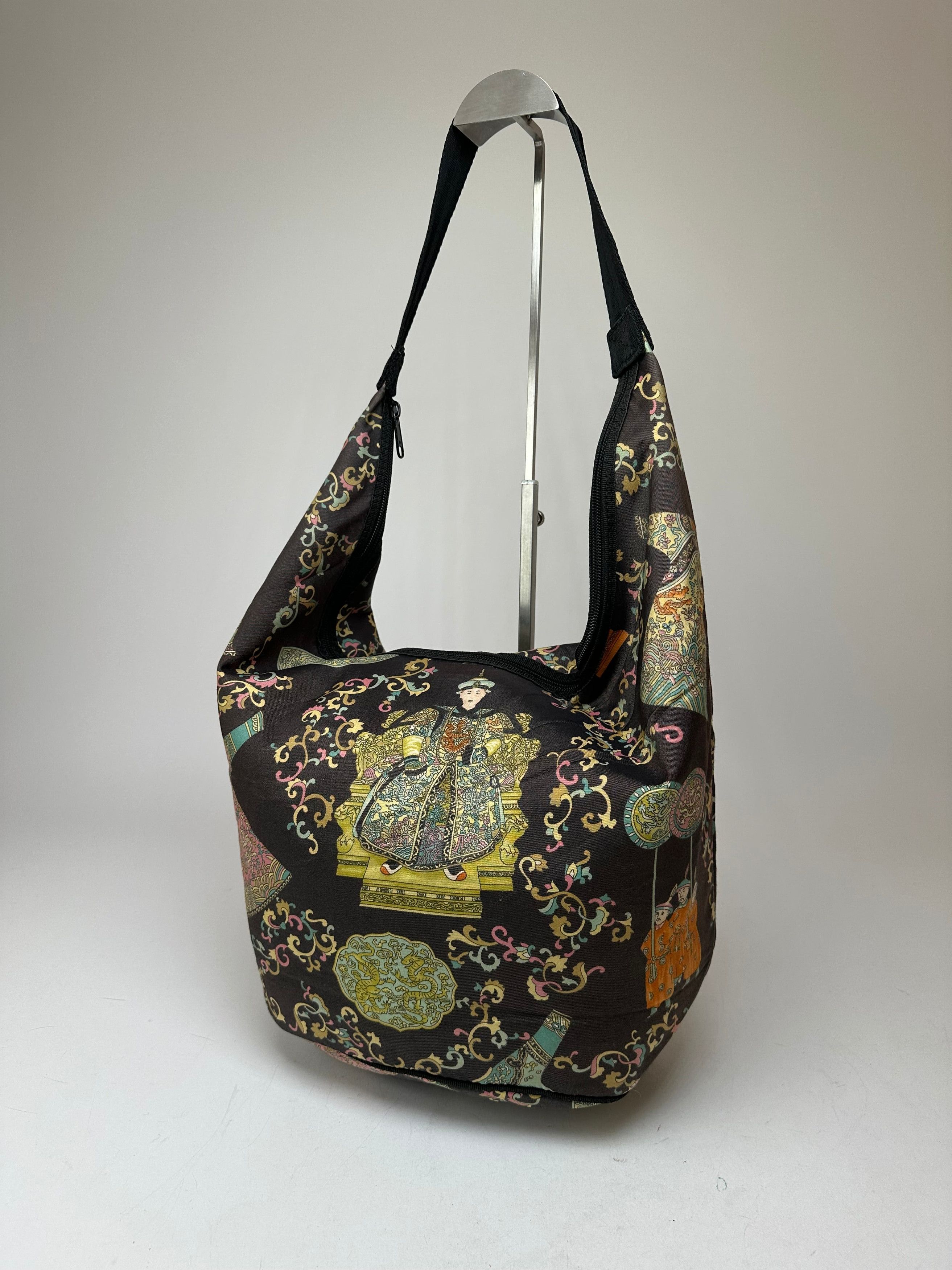 Etro Vintage Abstract Canvas Leather Shoulder Bag black / Multico Size ONE SIZE - 13 Thumbnail