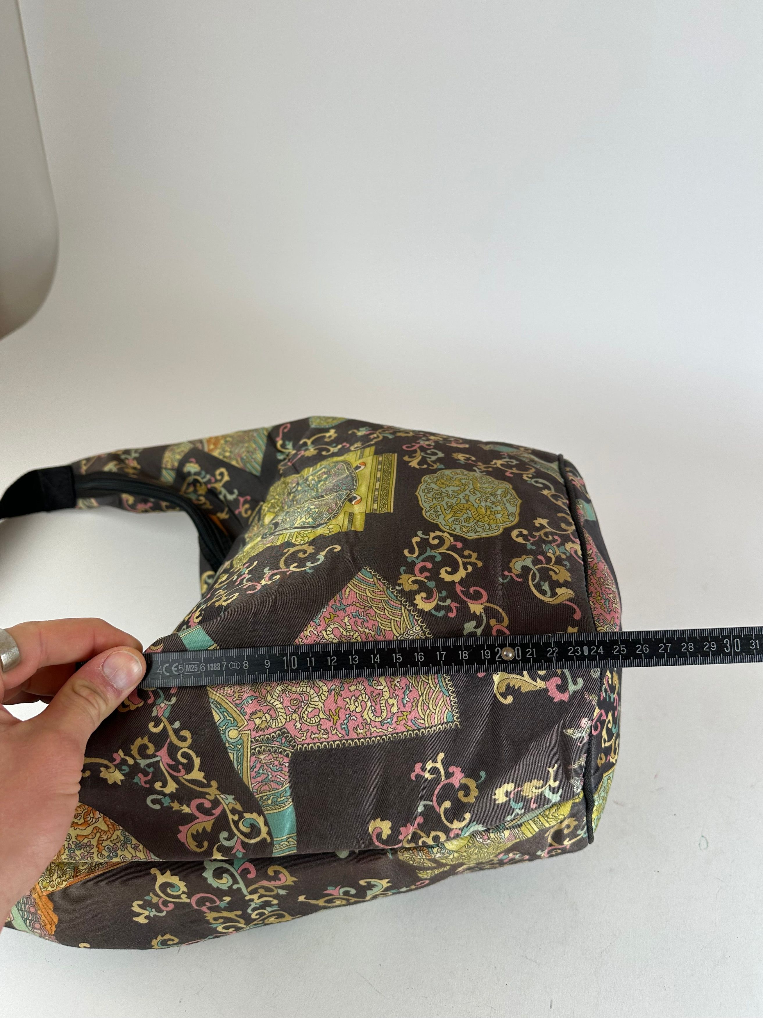 Etro Vintage Abstract Canvas Leather Shoulder Bag black / Multico Size ONE SIZE - 10 Thumbnail