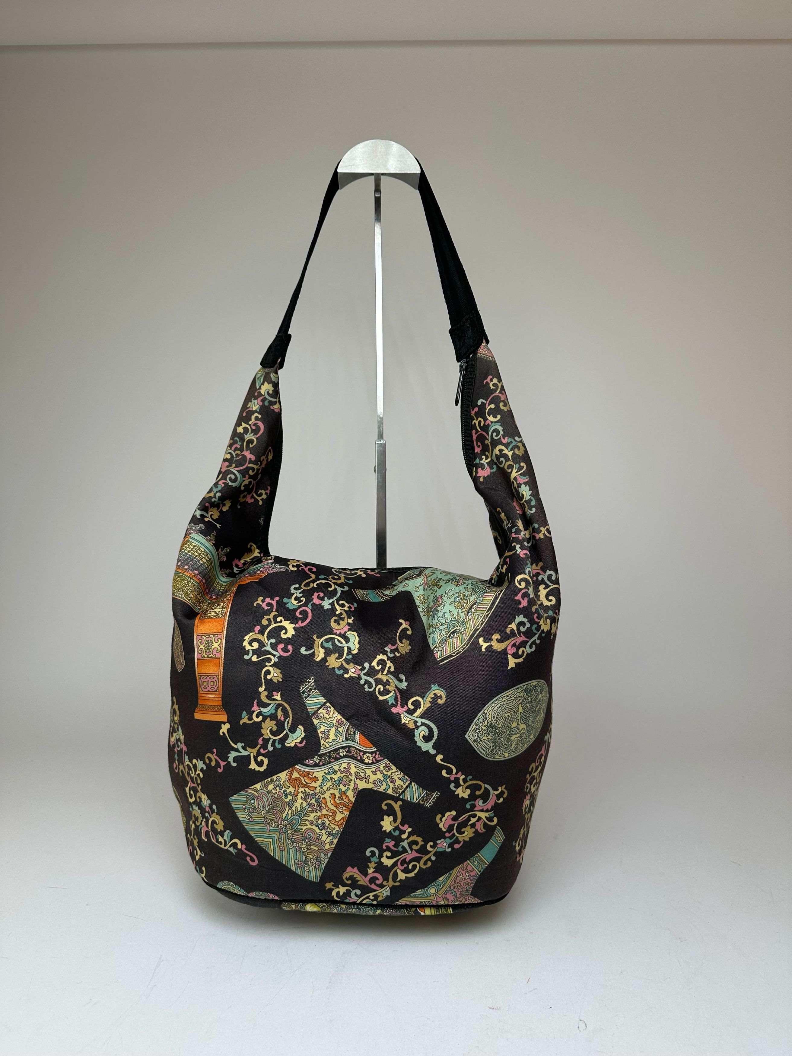 Etro Vintage Abstract Canvas Leather Shoulder Bag black / Multico Size ONE SIZE - 8 Thumbnail