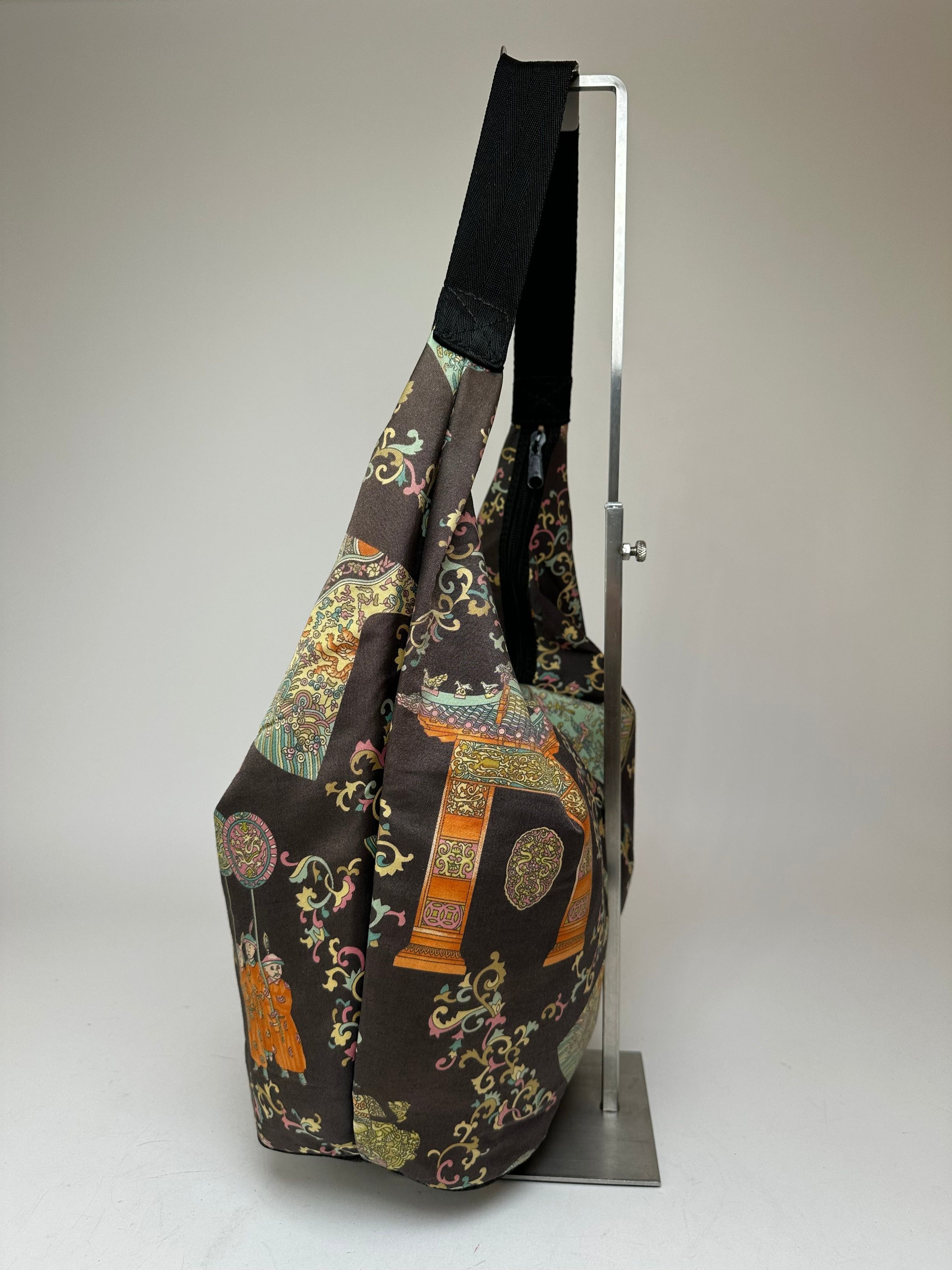 Etro Vintage Abstract Canvas Leather Shoulder Bag black / Multico Size ONE SIZE - 5 Thumbnail