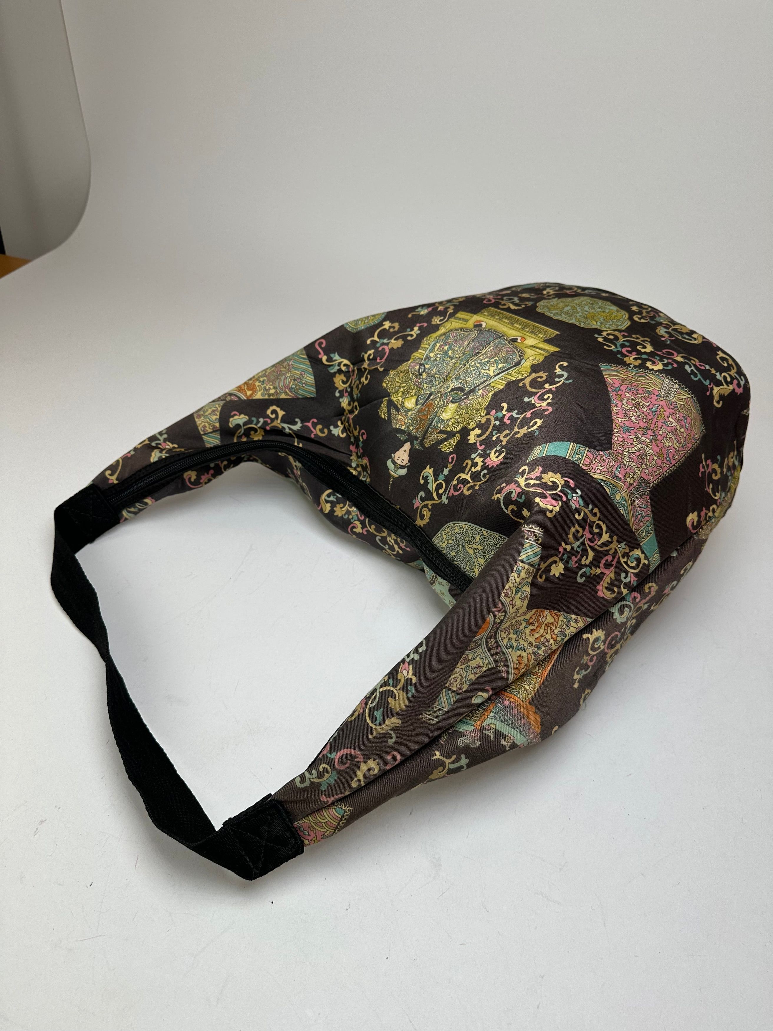 Etro Vintage Abstract Canvas Leather Shoulder Bag black / Multico Size ONE SIZE - 12 Thumbnail