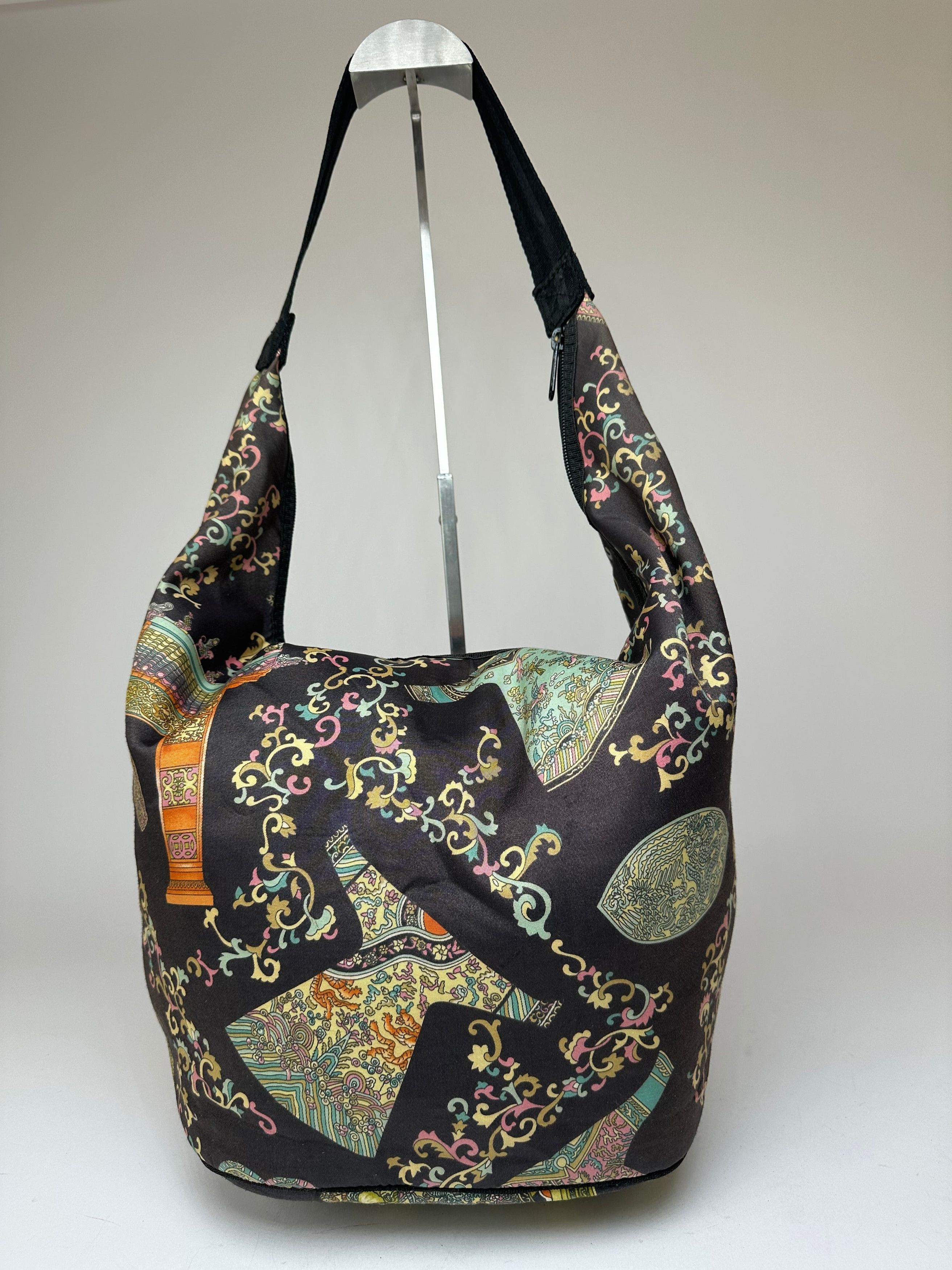 Etro Vintage Abstract Canvas Leather Shoulder Bag black / Multico Size ONE SIZE - 2 Thumbnail