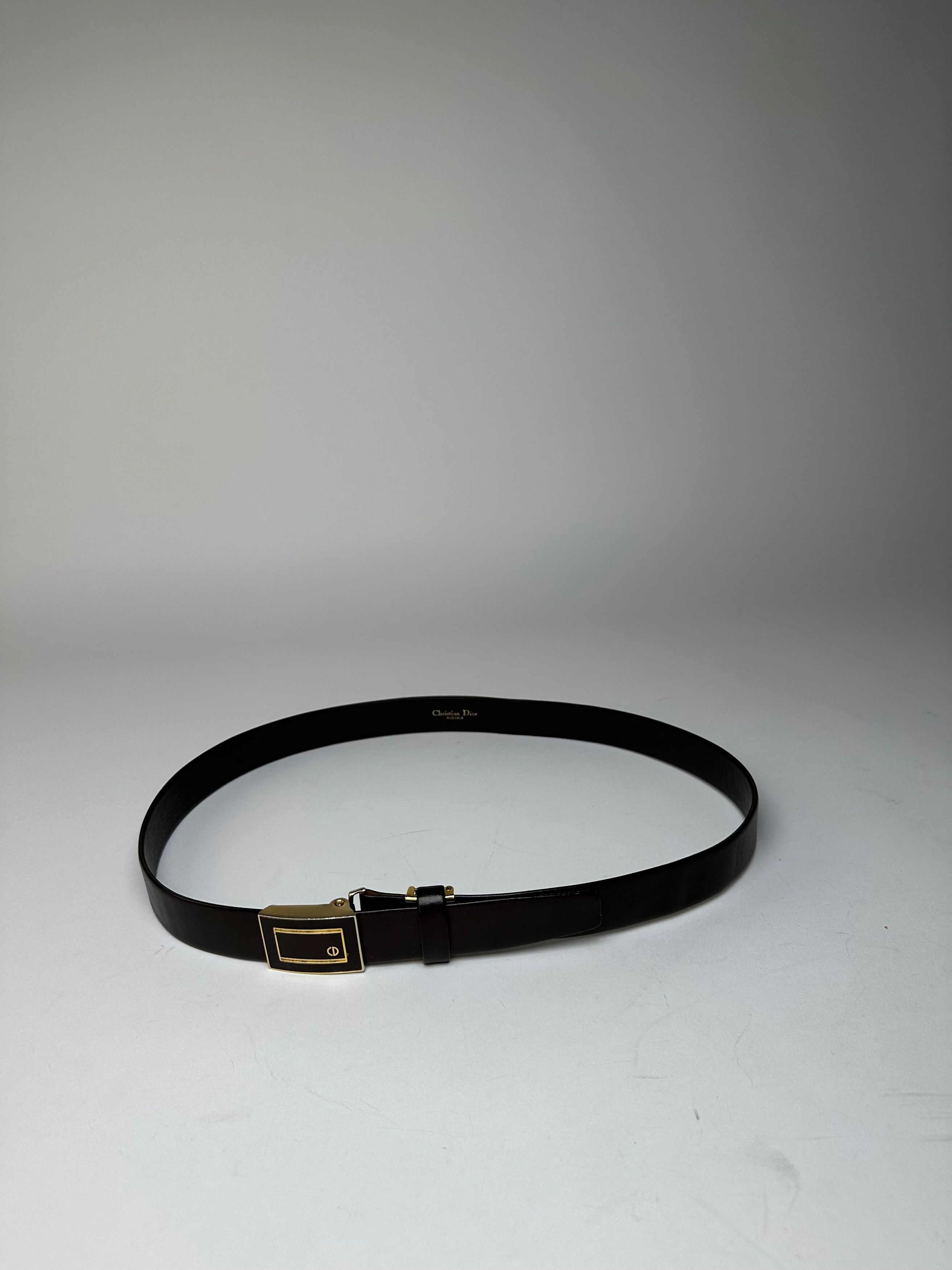 Dior Vintage Leather Belt Brown Size ONE SIZE - 5 Thumbnail