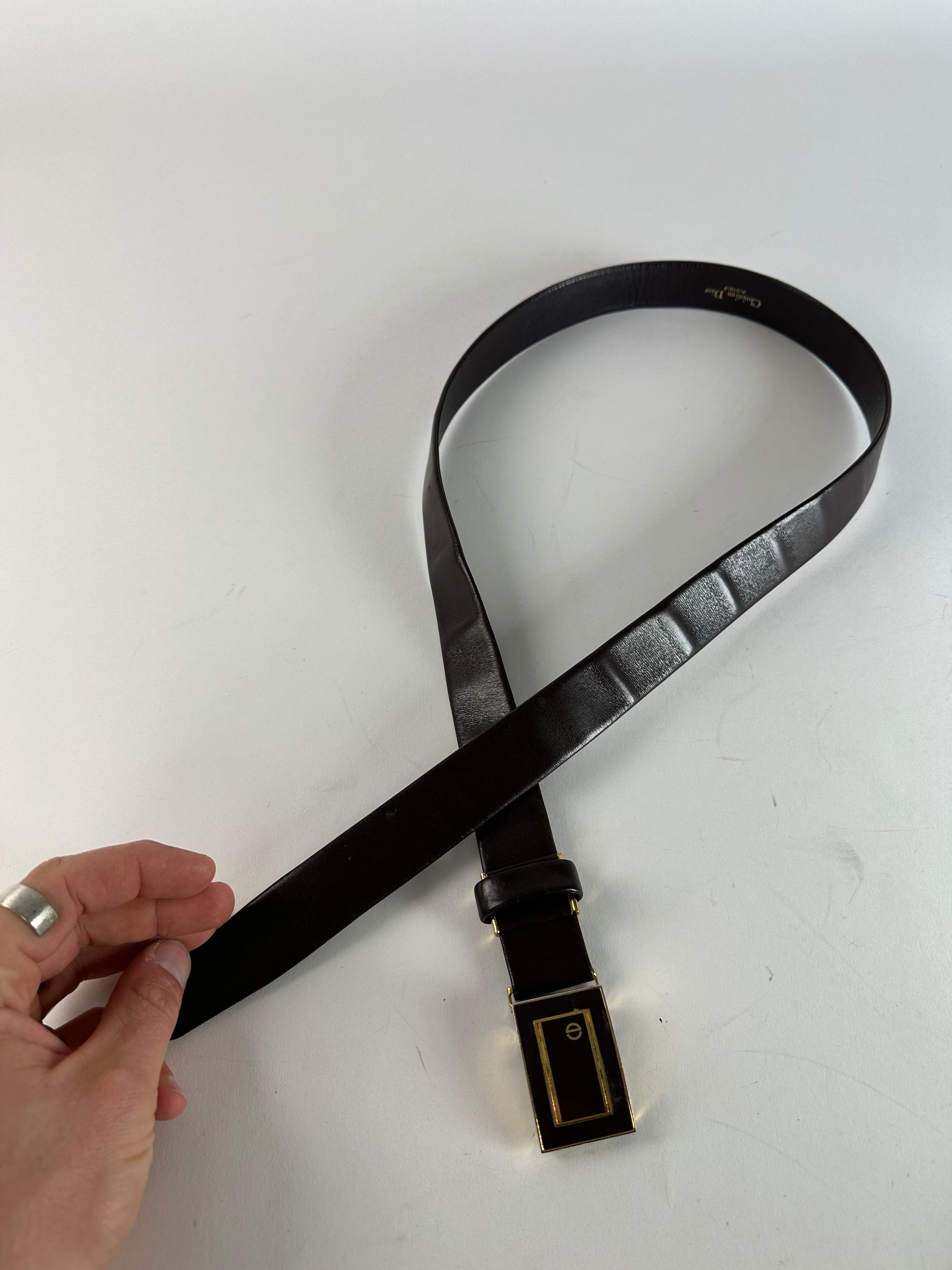 Dior Vintage Leather Belt Brown Size ONE SIZE - 6 Thumbnail