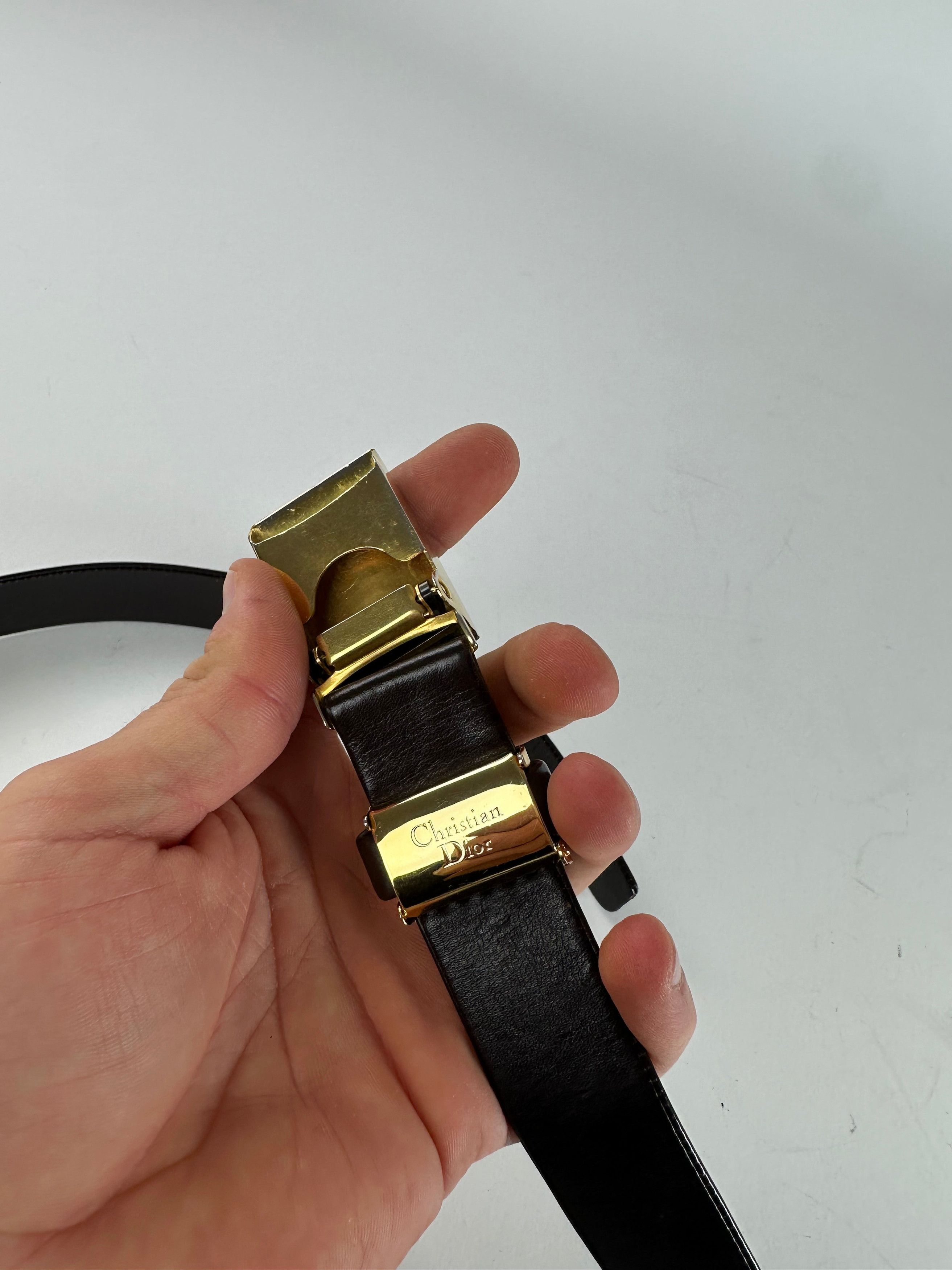 Dior Vintage Leather Belt Brown Size ONE SIZE - 4 Thumbnail