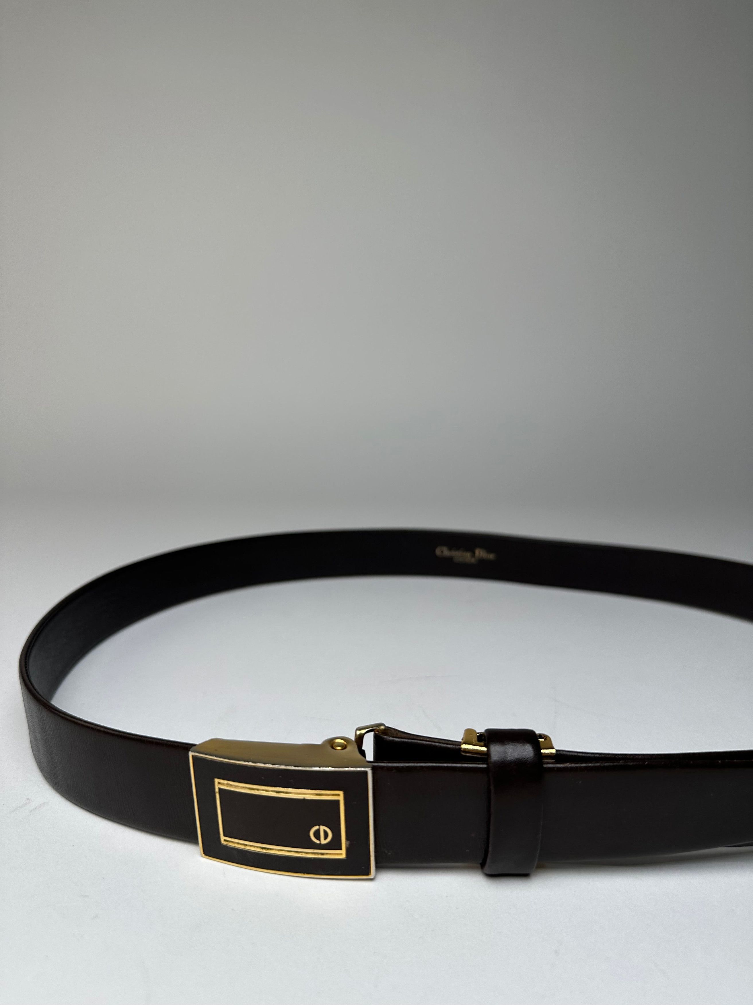 Dior Vintage Leather Belt Brown Size ONE SIZE - 7 Thumbnail