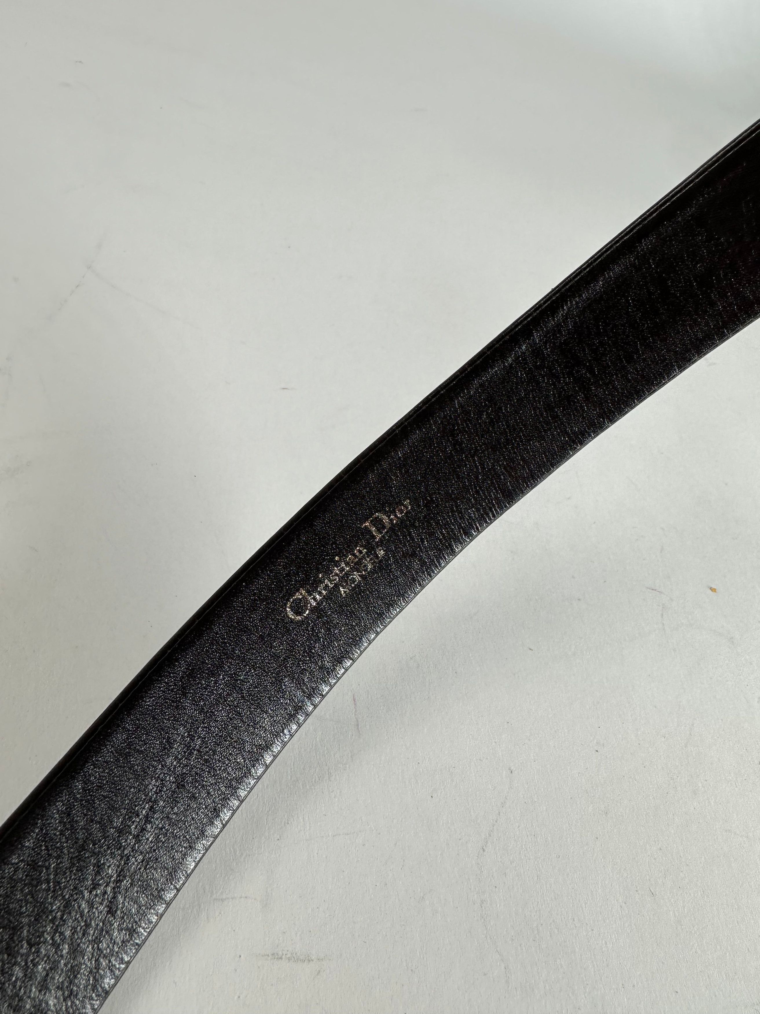 Dior Vintage Leather Belt Brown Size ONE SIZE - 3 Thumbnail