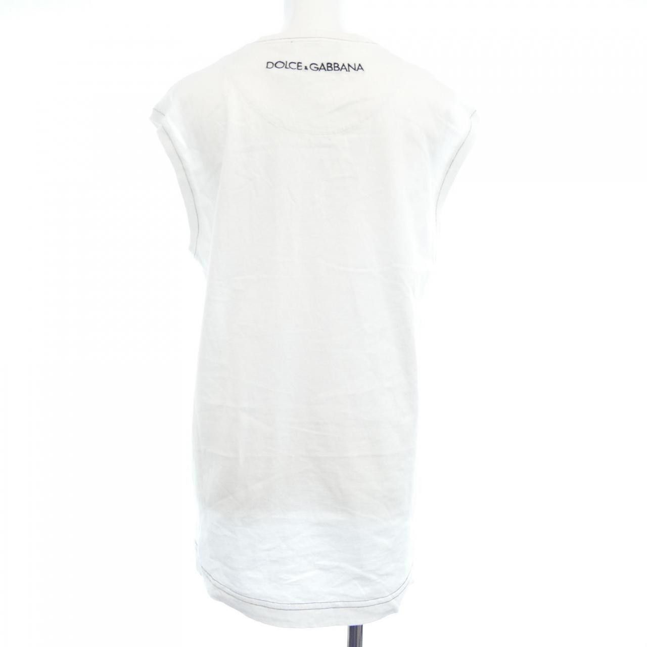 Dolce & Gabbana Dolce & Gabbana Dolce&Gabbana Cotton Tank Top Textile Tops F8L34Z/G7XCL DUTY FREE for USA Size ONE SIZE - 2 Thumbnail