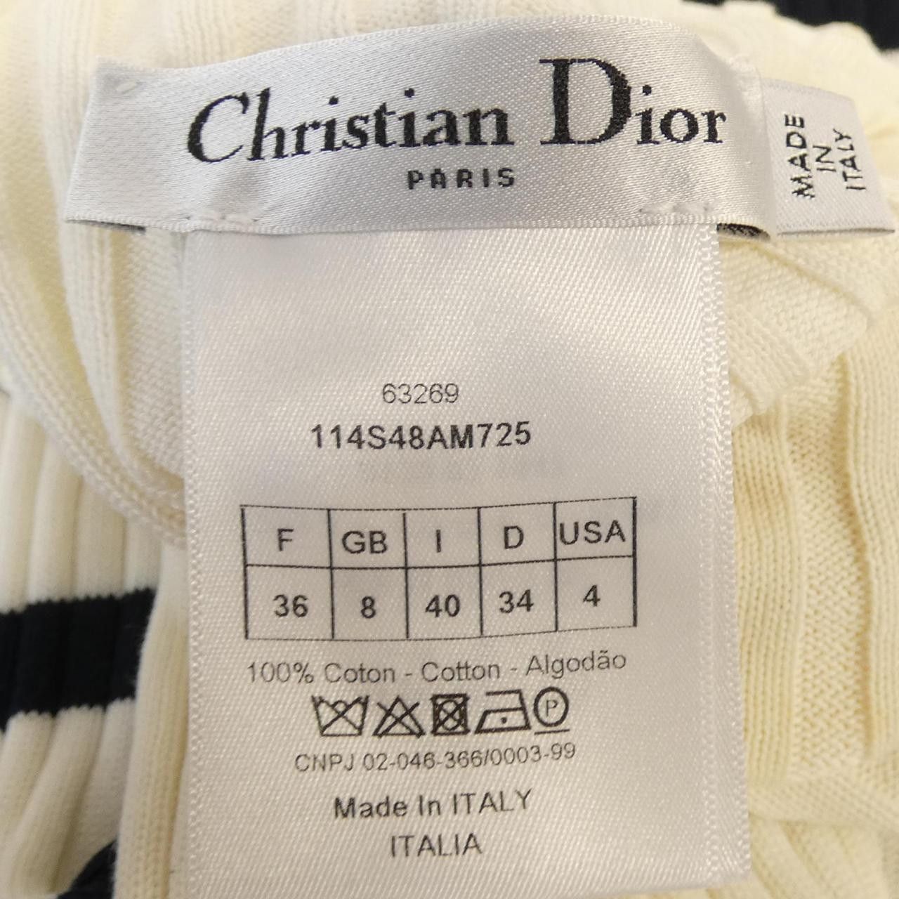 Dior Dior Christian Dior Knit Top Textile Tops 114S48AM725 DUTY FREE for USA Size ONE SIZE - 3 Thumbnail