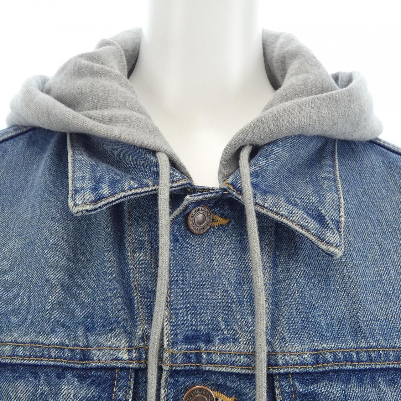 Celine Celine Celine TRUCKERJACKET IN UNION WASHI DENIM vest Textile Outerwear 2Q840930F DUTY FREE for USA Size ONE SIZE - 5 Thumbnail
