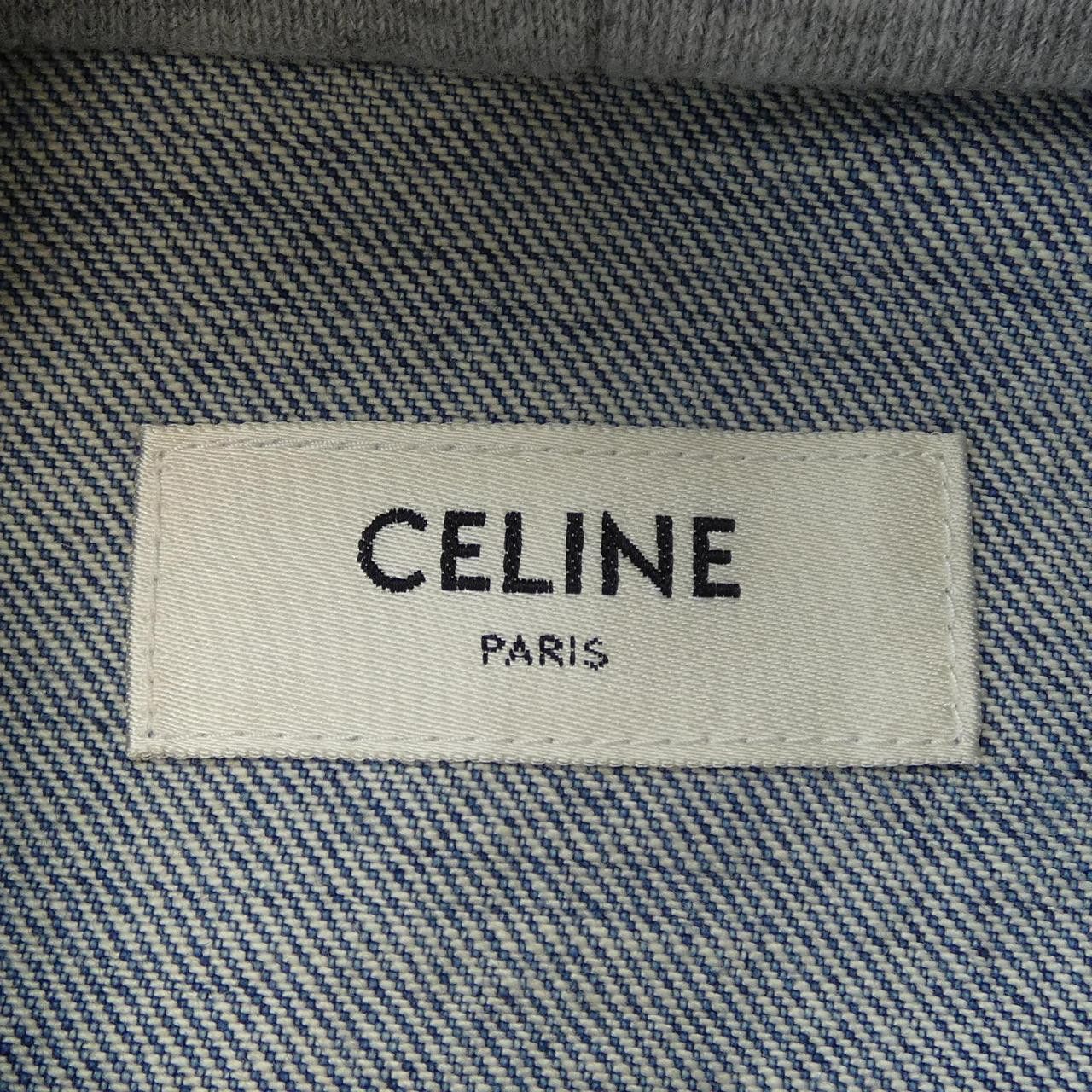 Celine Celine Celine TRUCKERJACKET IN UNION WASHI DENIM vest Textile Outerwear 2Q840930F DUTY FREE for USA Size ONE SIZE - 4 Thumbnail