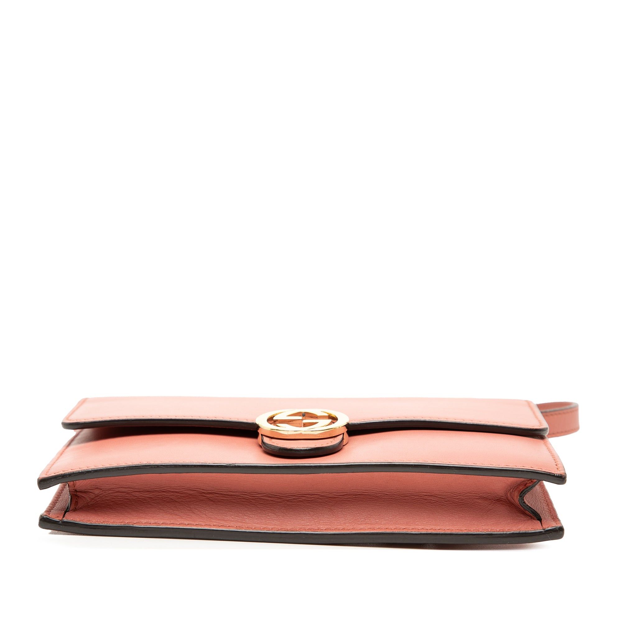 Gucci Leather Interlocking G Dollar Wallet On Strap Size ONE SIZE - 3 Thumbnail