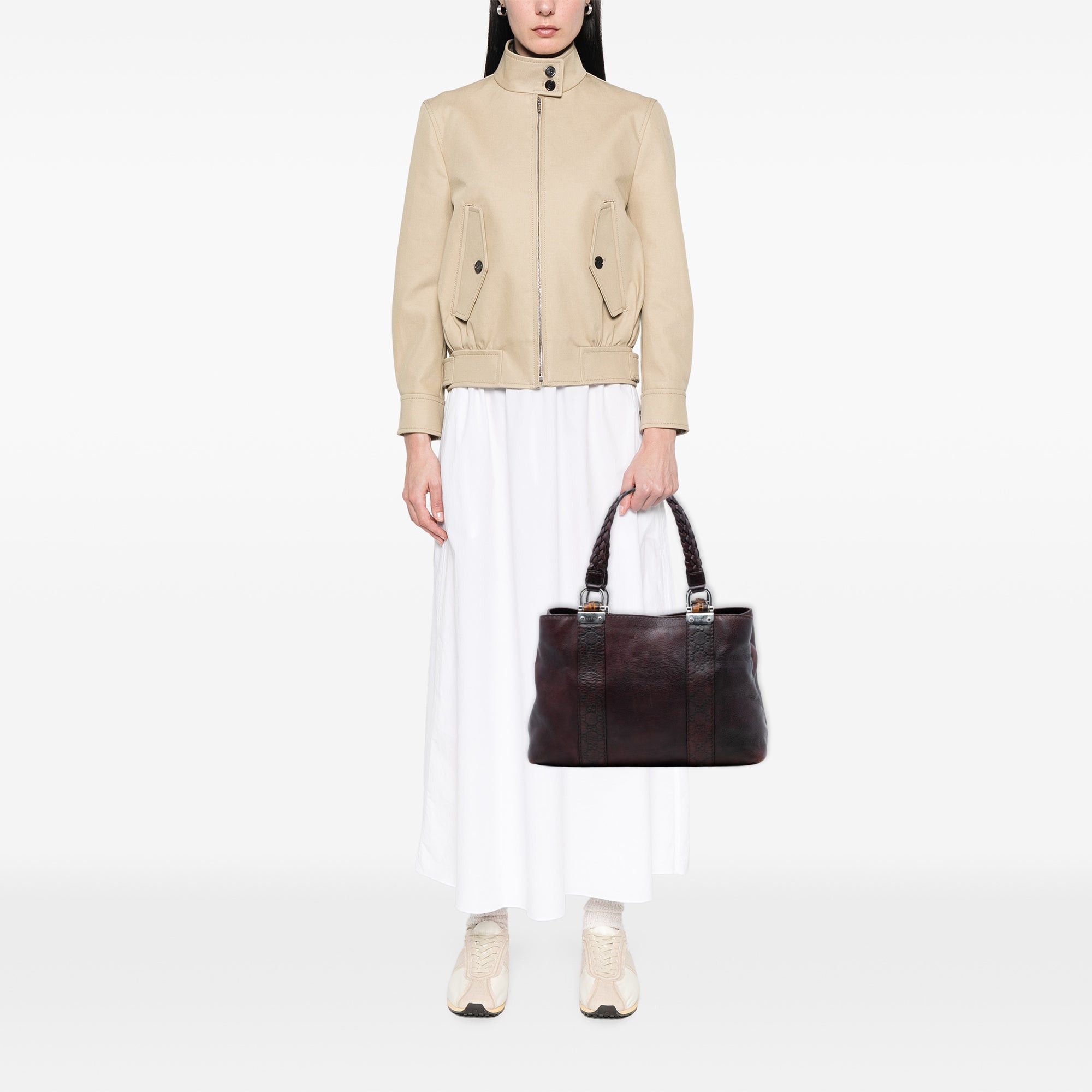Gucci Guccissima Trimmed Leather Bamboo Libeccio Tote Size ONE SIZE - 7 Thumbnail