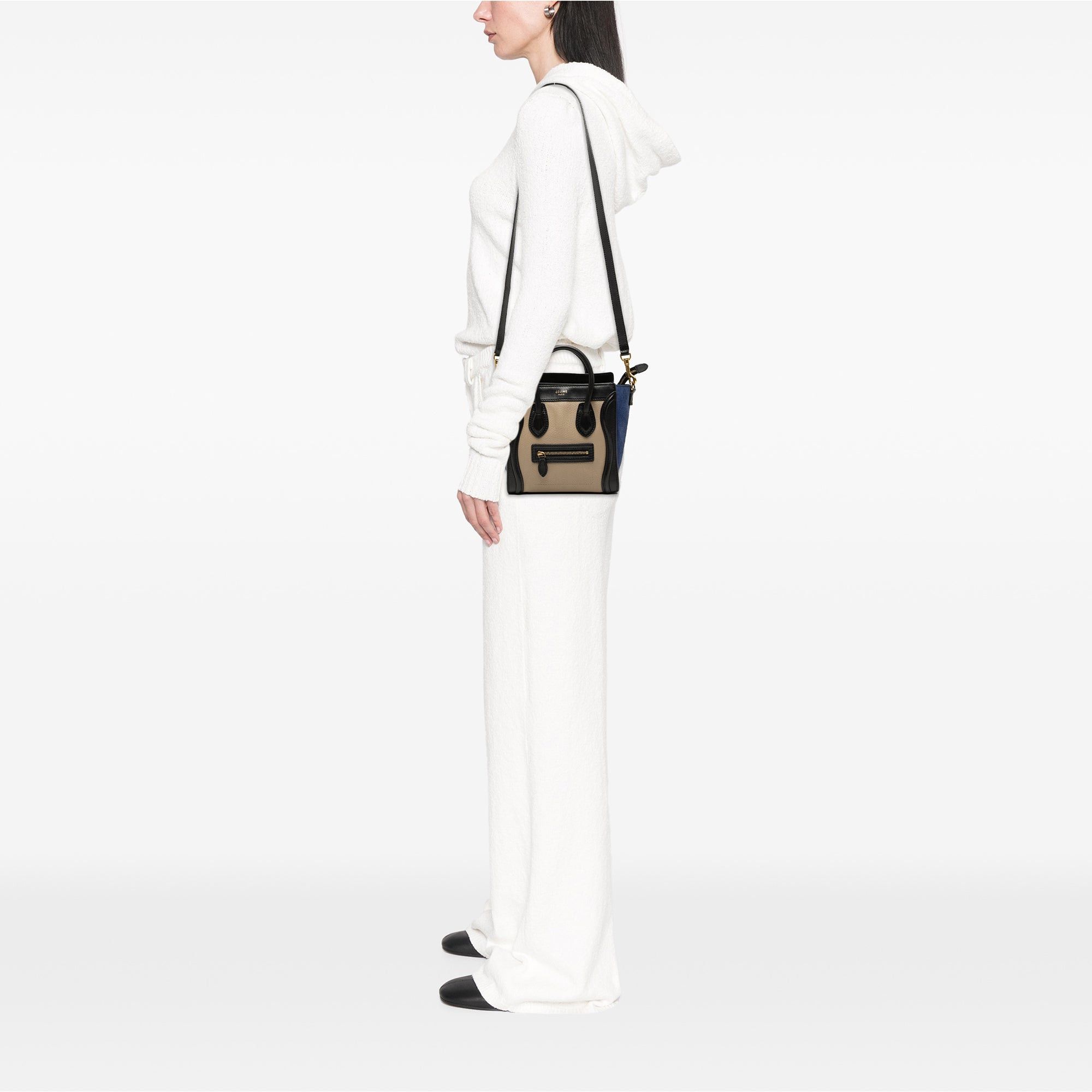 Celine Nano Tricolor Calfskin and Suede Luggage Tote Size ONE SIZE - 7 Thumbnail
