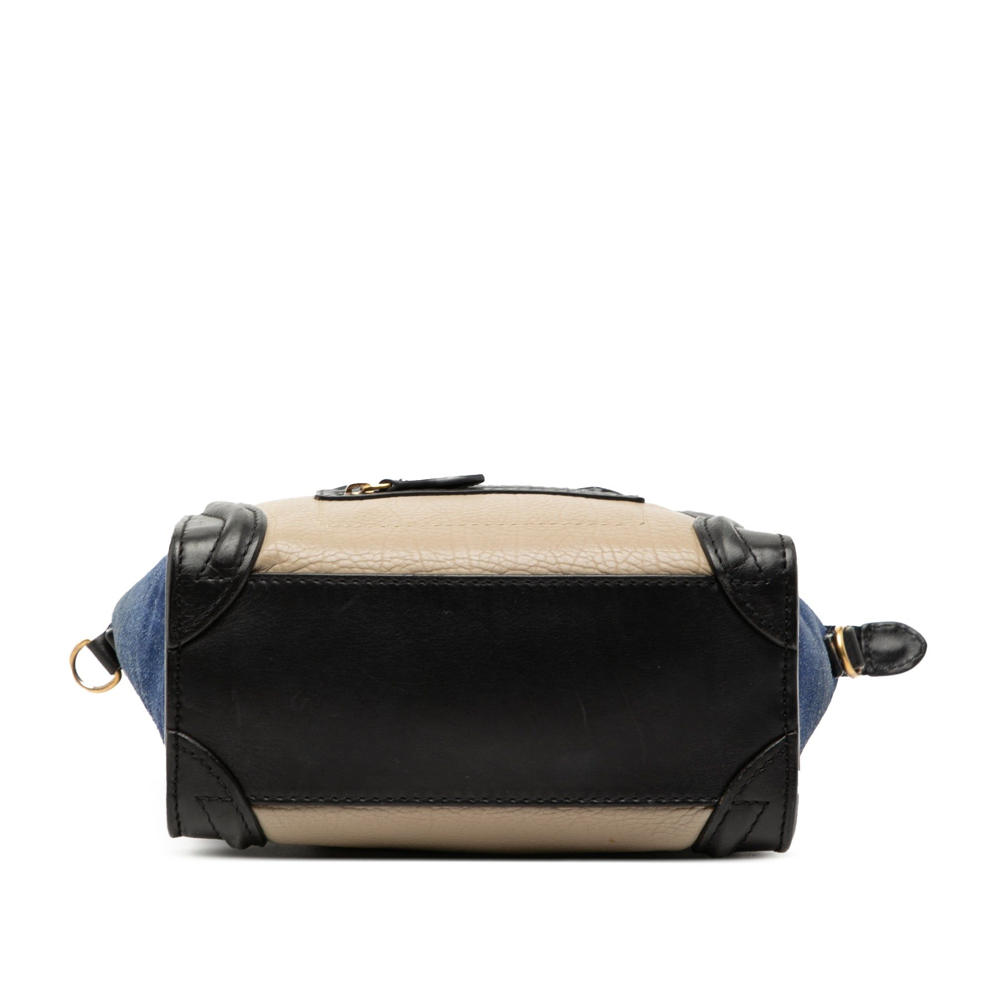 Celine Nano Tricolor Calfskin and Suede Luggage Tote Size ONE SIZE - 3 Thumbnail