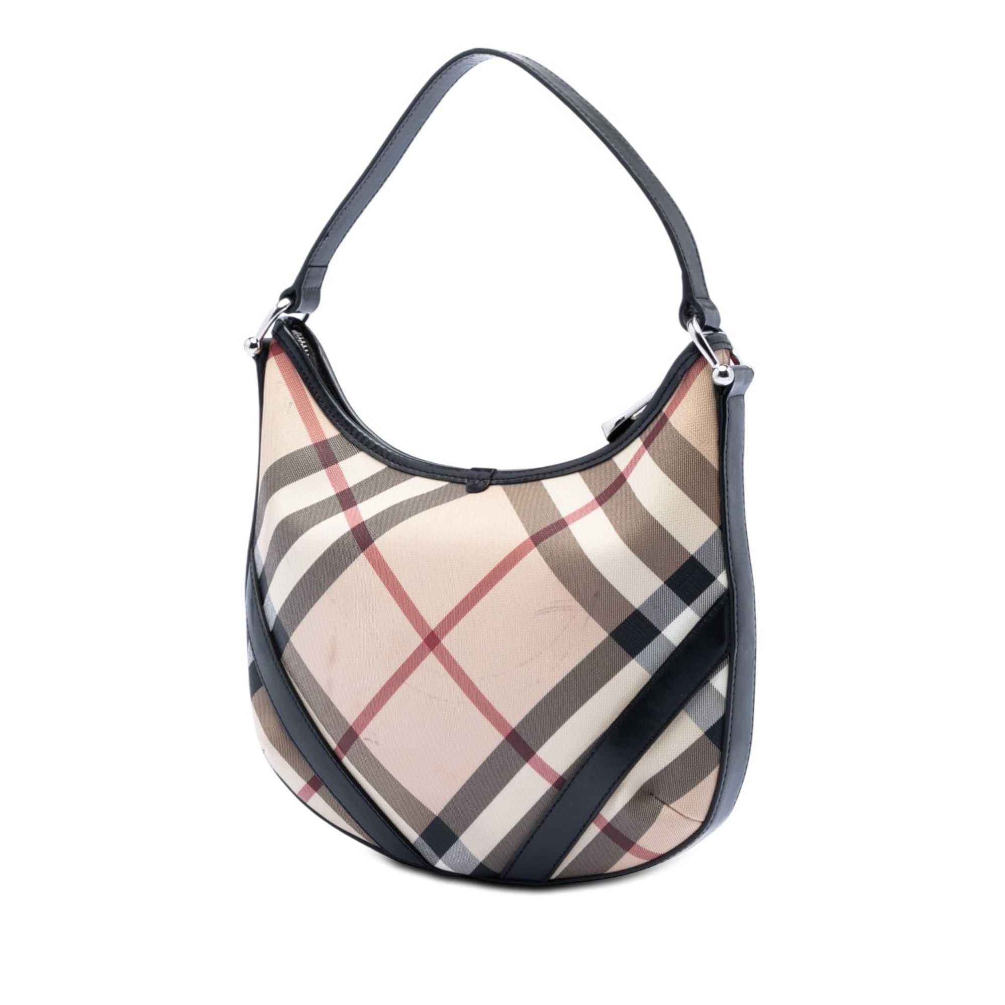 Burberry Supernova Check Coated Canvas Larkin Hobo Size ONE SIZE - 2 Thumbnail