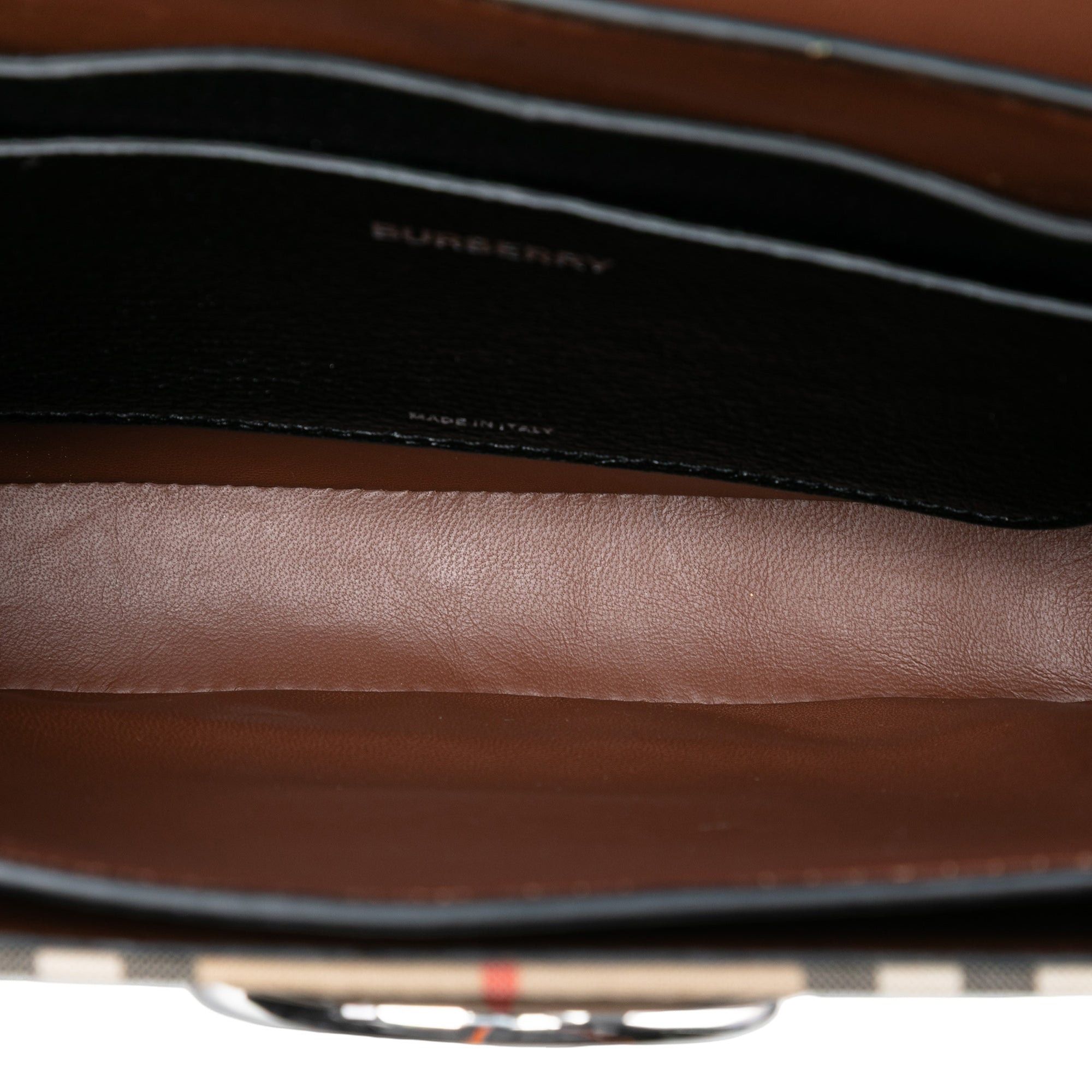 Burberry Small House Check Trimmed Goatskin D Ring Crossbody Size ONE SIZE - 4 Thumbnail