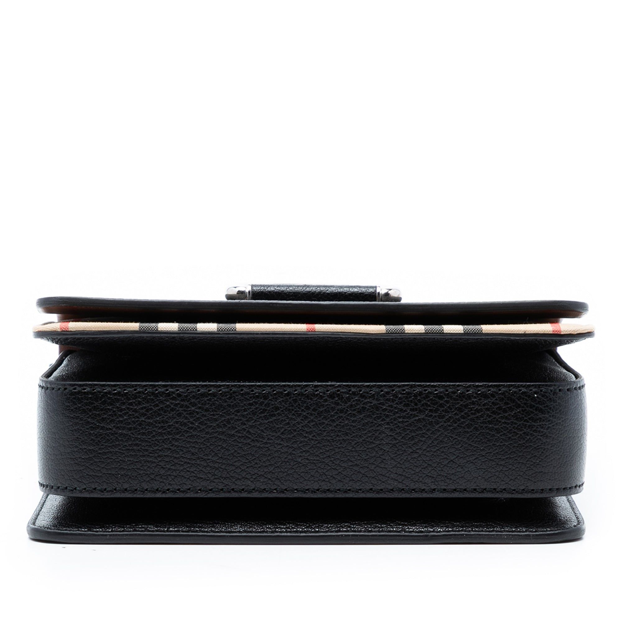 Burberry Small House Check Trimmed Goatskin D Ring Crossbody Size ONE SIZE - 3 Thumbnail