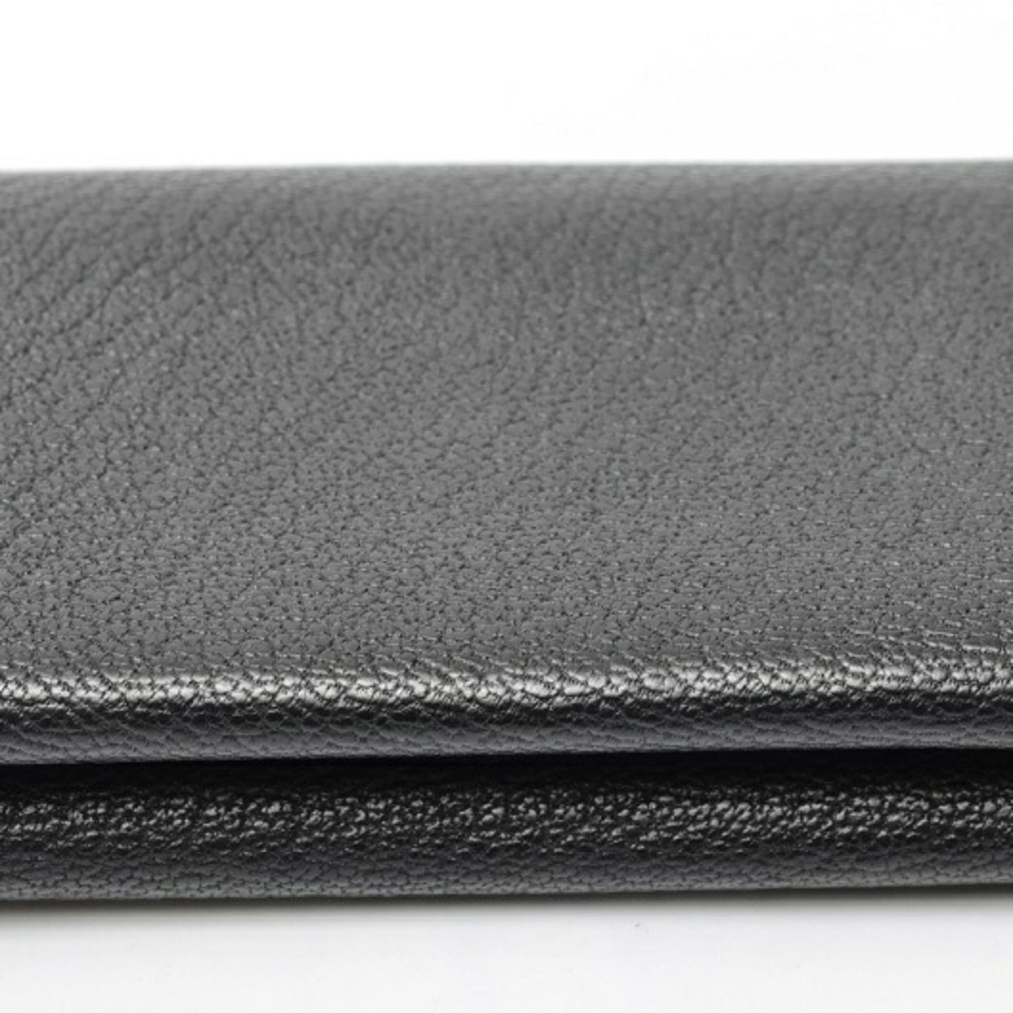 Hermes Hermes Calvi Duo Coin Card Case, Chevre Mysore Leather, Black Size ONE SIZE - 3 Thumbnail