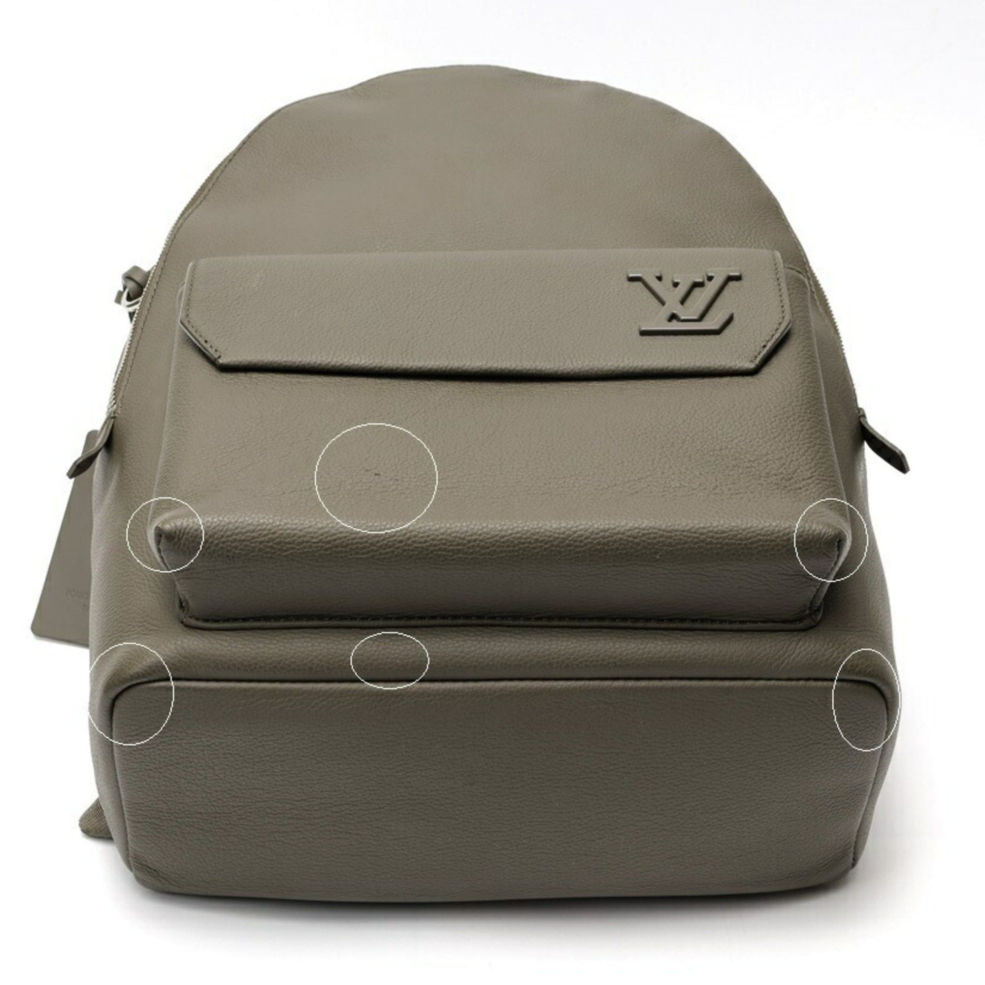 Louis Vuitton Louis Vuitton LV Aerogram Takeoff Backpack M21362 Leather Khaki Size ONE SIZE - 4 Thumbnail