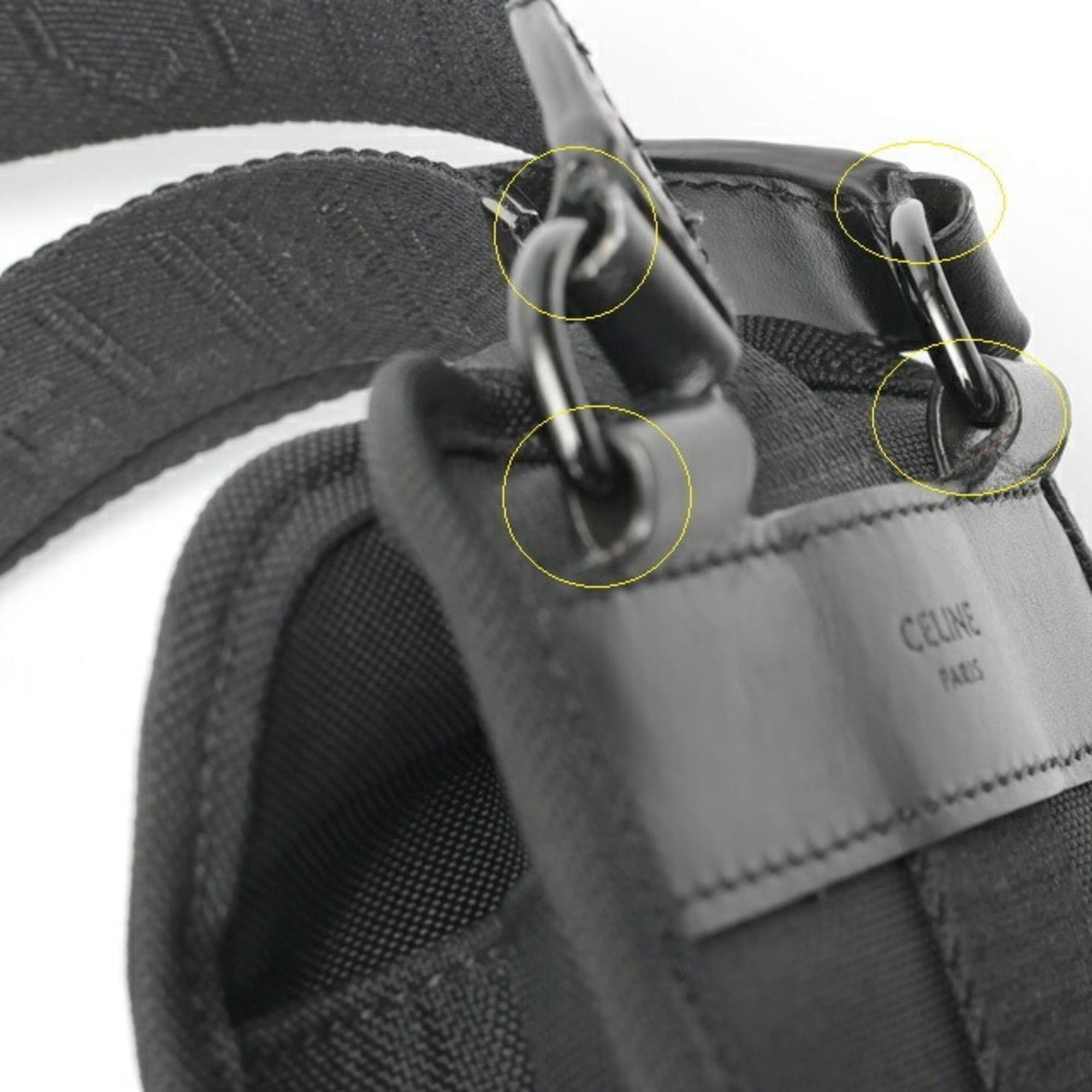 Celine Celine Trekking Mobile Pouch, Smartphone Phone Holder, 10J212DVN.38SI, Nylon, Black Size ONE SIZE - 6 Thumbnail