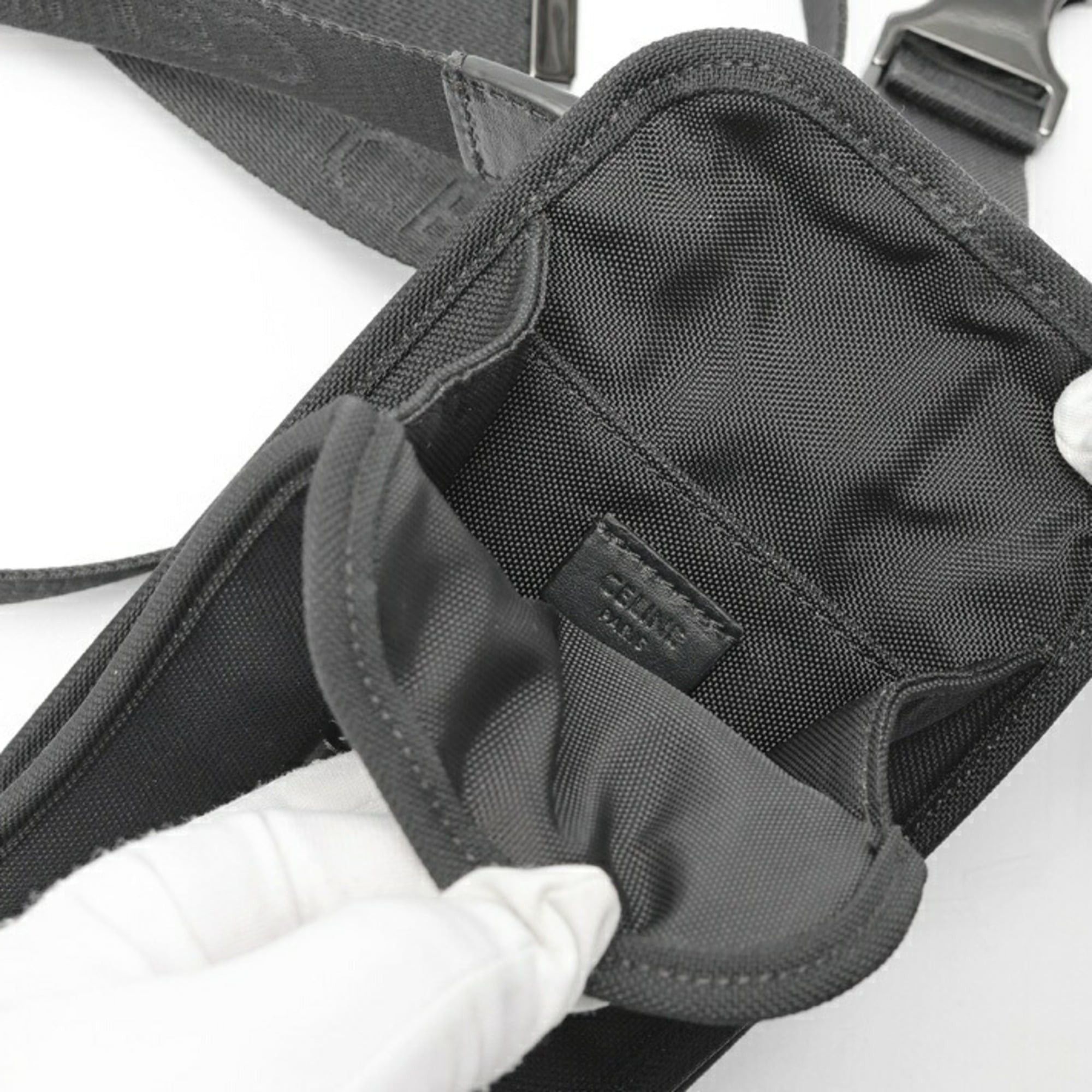 Celine Celine Trekking Mobile Pouch, Smartphone Phone Holder, 10J212DVN.38SI, Nylon, Black Size ONE SIZE - 7 Thumbnail