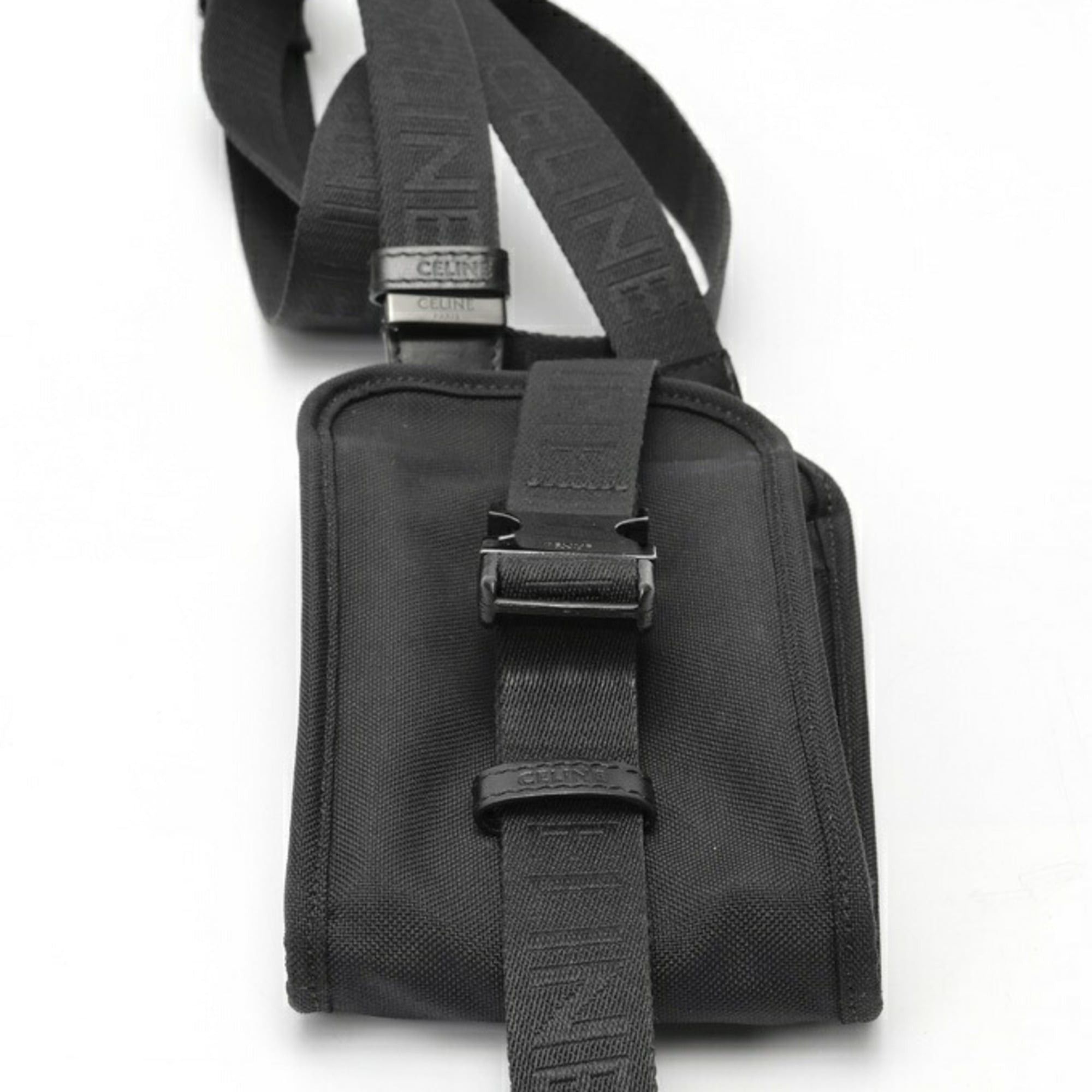 Celine Celine Trekking Mobile Pouch, Smartphone Phone Holder, 10J212DVN.38SI, Nylon, Black Size ONE SIZE - 4 Thumbnail