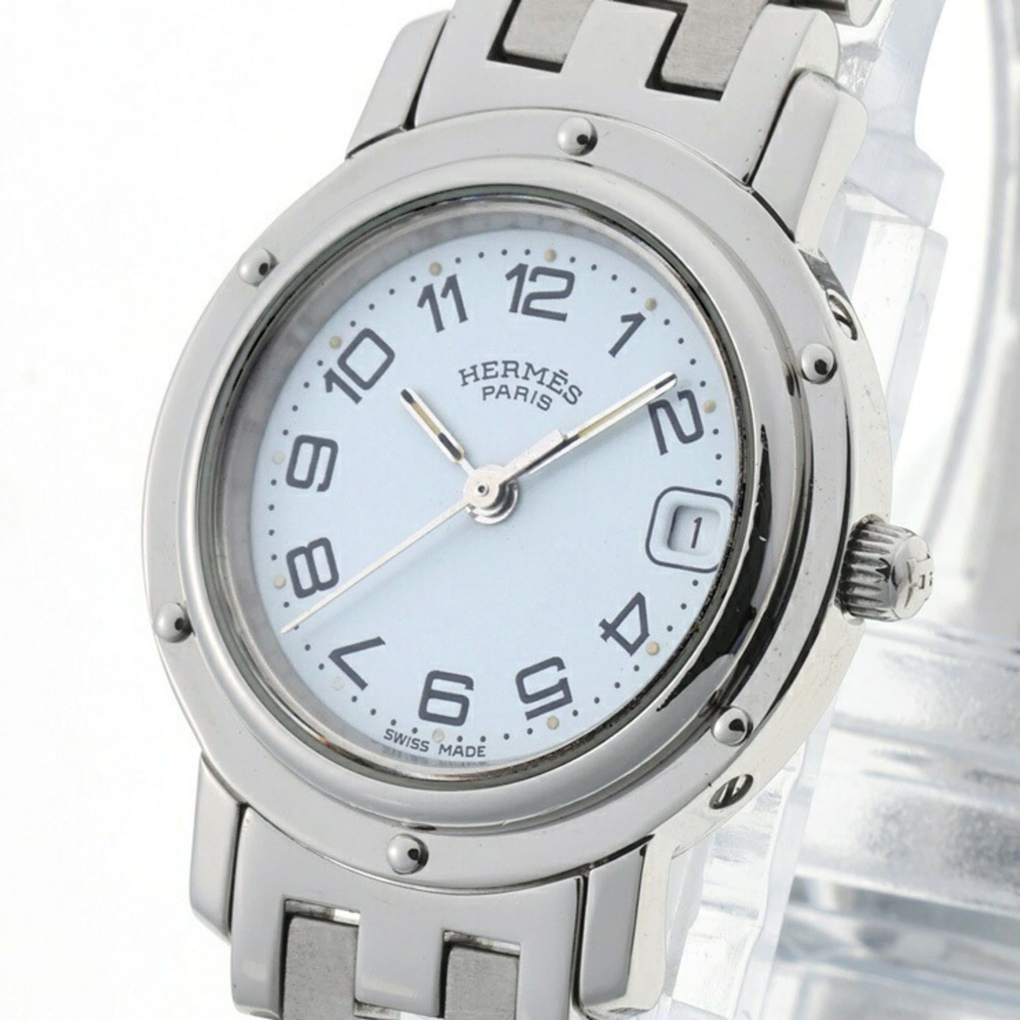 Hermes Hermes Clipper CL4.210 White Quartz Watch Size ONE SIZE - 2 Thumbnail