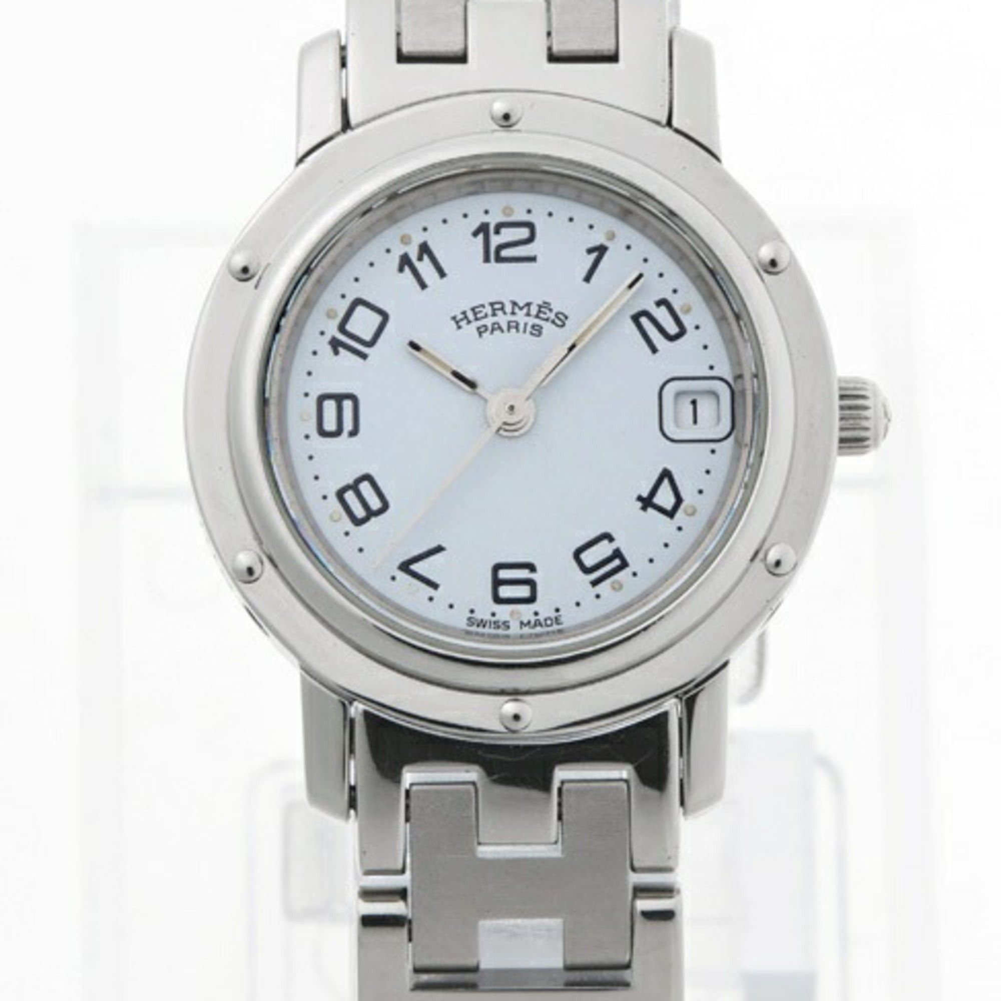 Hermes Hermes Clipper CL4.210 White Quartz Watch Size ONE SIZE - 3 Thumbnail