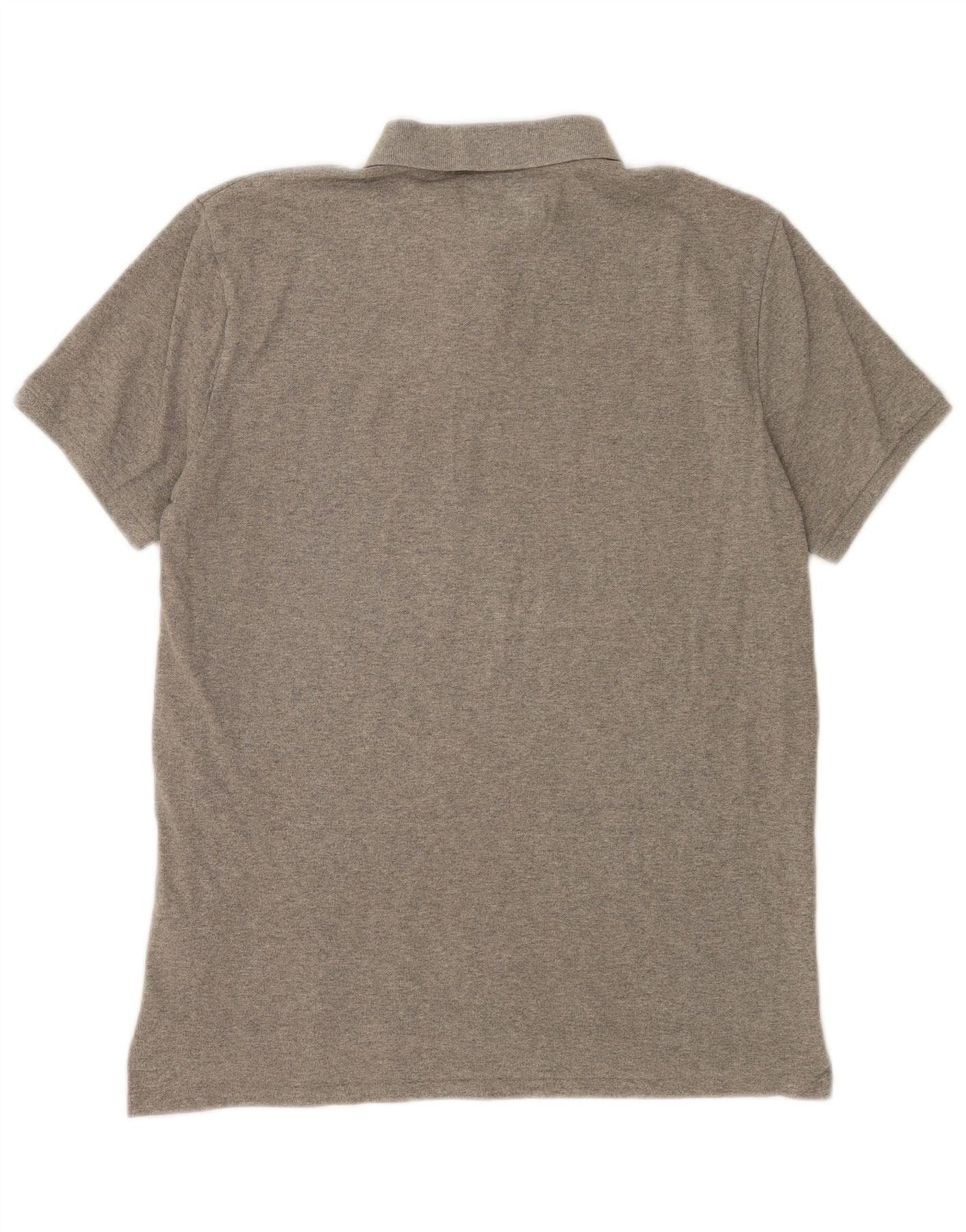 Polo Ralph Lauren Mens Custom Slim Fit Polo Shirt Large Grey Flecked Cotton Size US L / EU 52-54 / 3 - 2 Thumbnail