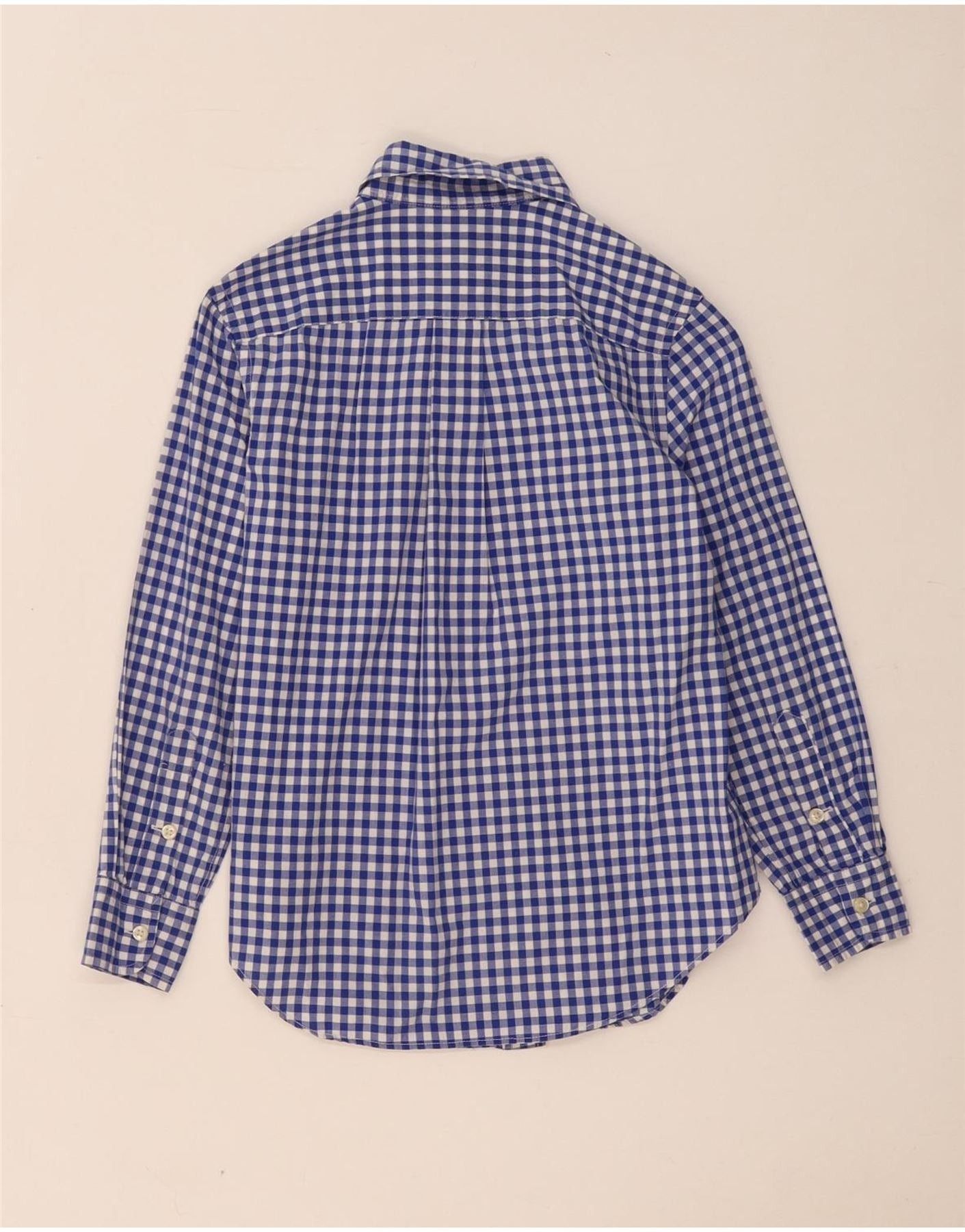 Ralph Lauren Boys Shirt 7-8 Years Small Blue Gingham Cotton Size XXS / US 00 / IT 34 - 2 Thumbnail