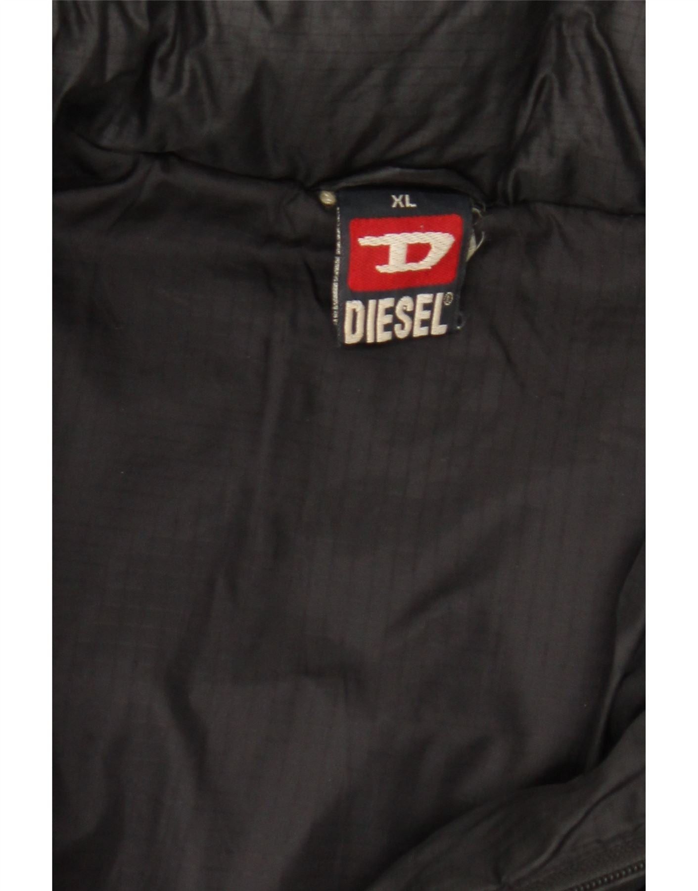 Diesel Mens Hooded Padded Jacket UK 42 XL Black Size US XL / EU 56 / 4 - 3 Thumbnail