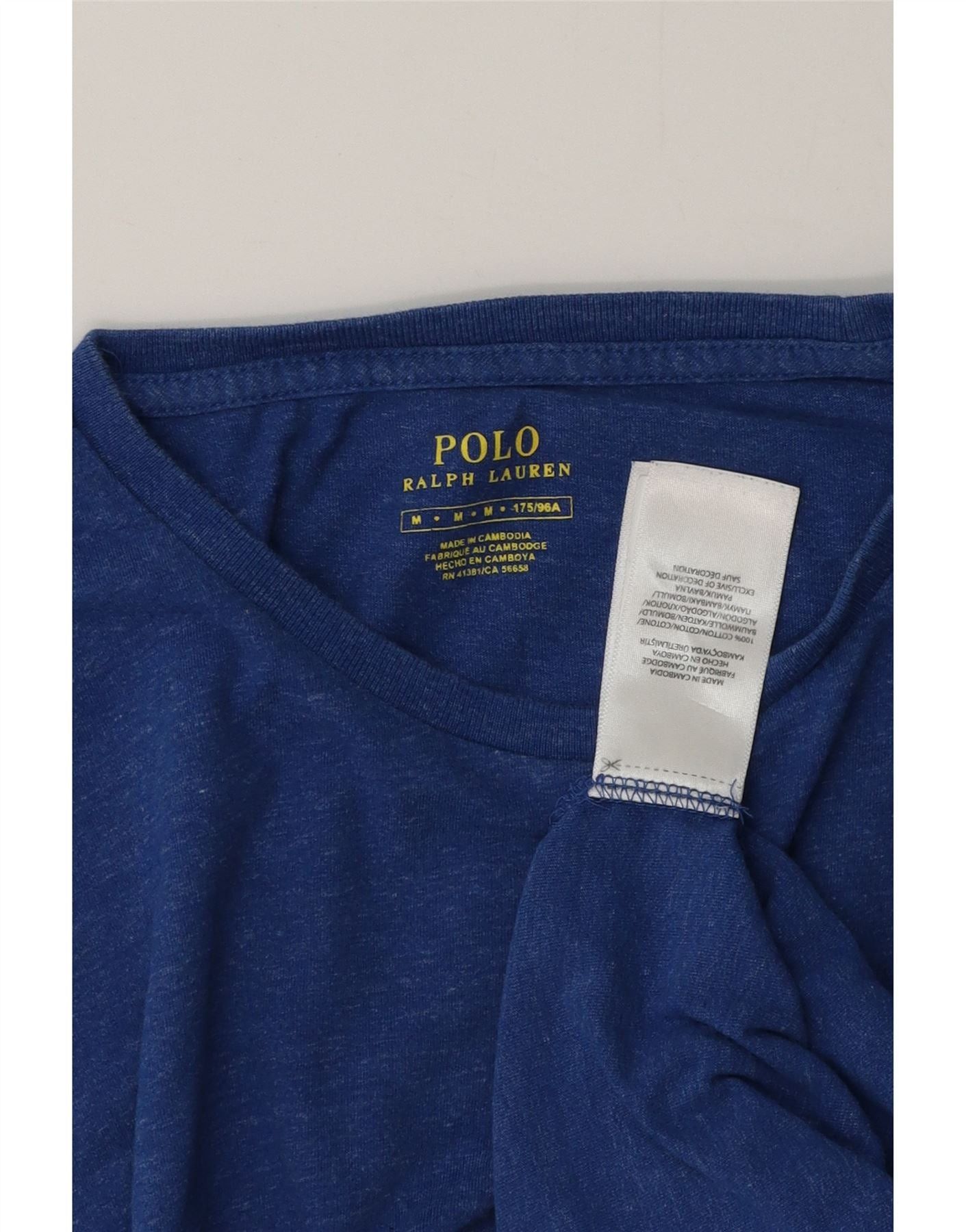 Polo Ralph Lauren Mens T-Shirt Top Medium Blue Cotton Size US M / EU 48-50 / 2 - 3 Thumbnail