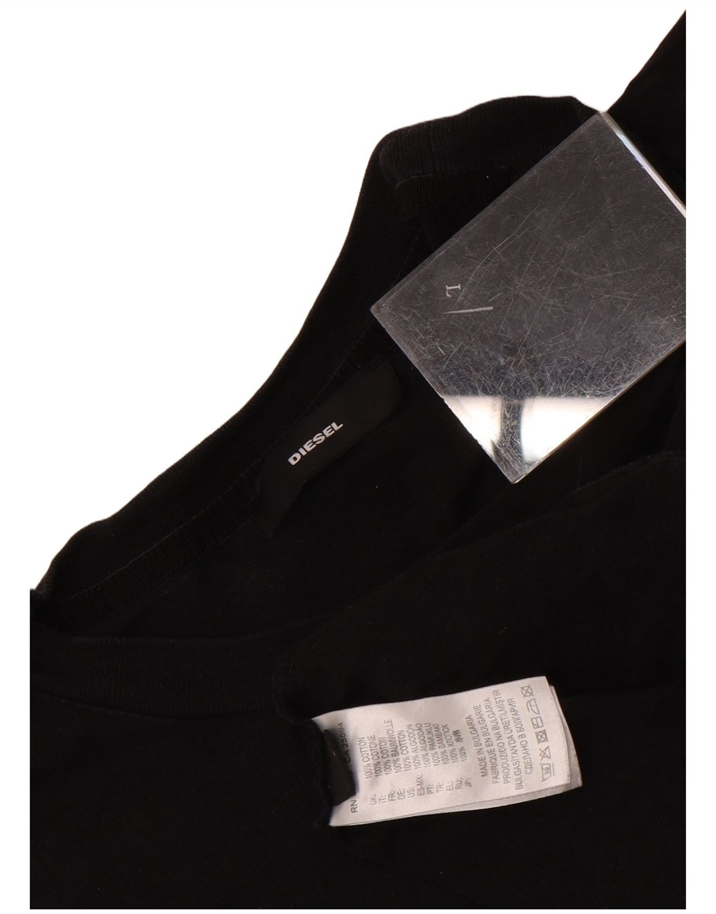 Diesel Mens Graphic T-Shirt Top Large Black Cotton Size US L / EU 52-54 / 3 - 3 Thumbnail