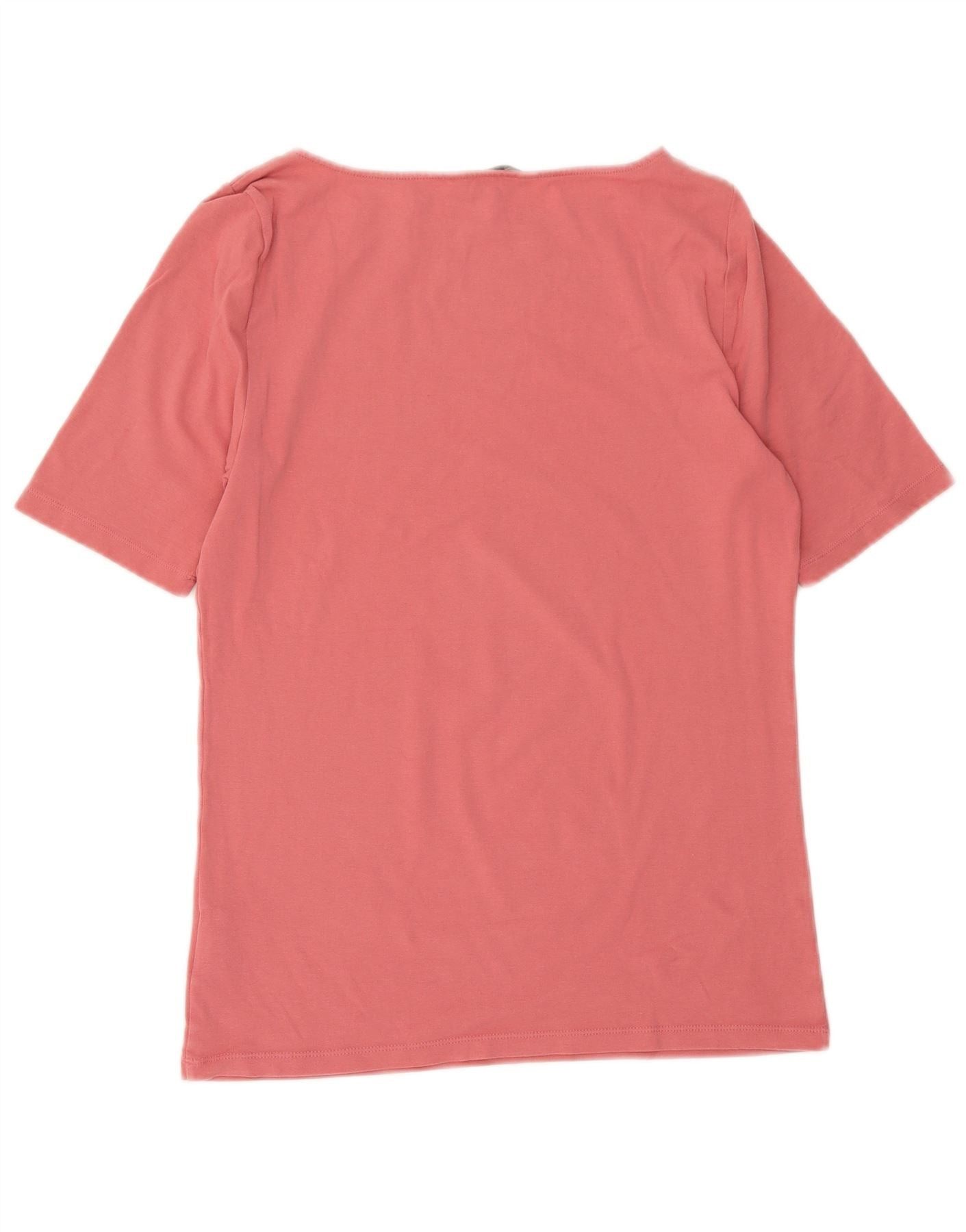 Ralph Lauren Womens T-Shirt Top UK 14 Large Pink Cotton Size S / US 4 / IT 40 - 2 Thumbnail