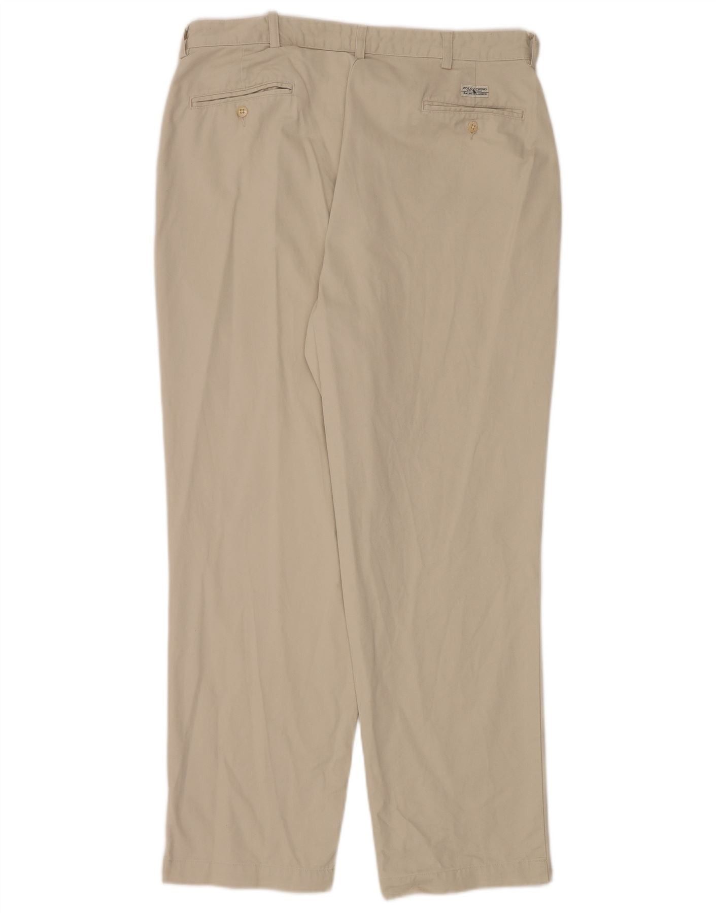 Polo Ralph Lauren Mens Tapered Casual Trousers W36 L30 Beige Cotton Size US 36 / EU 52 - 2 Thumbnail