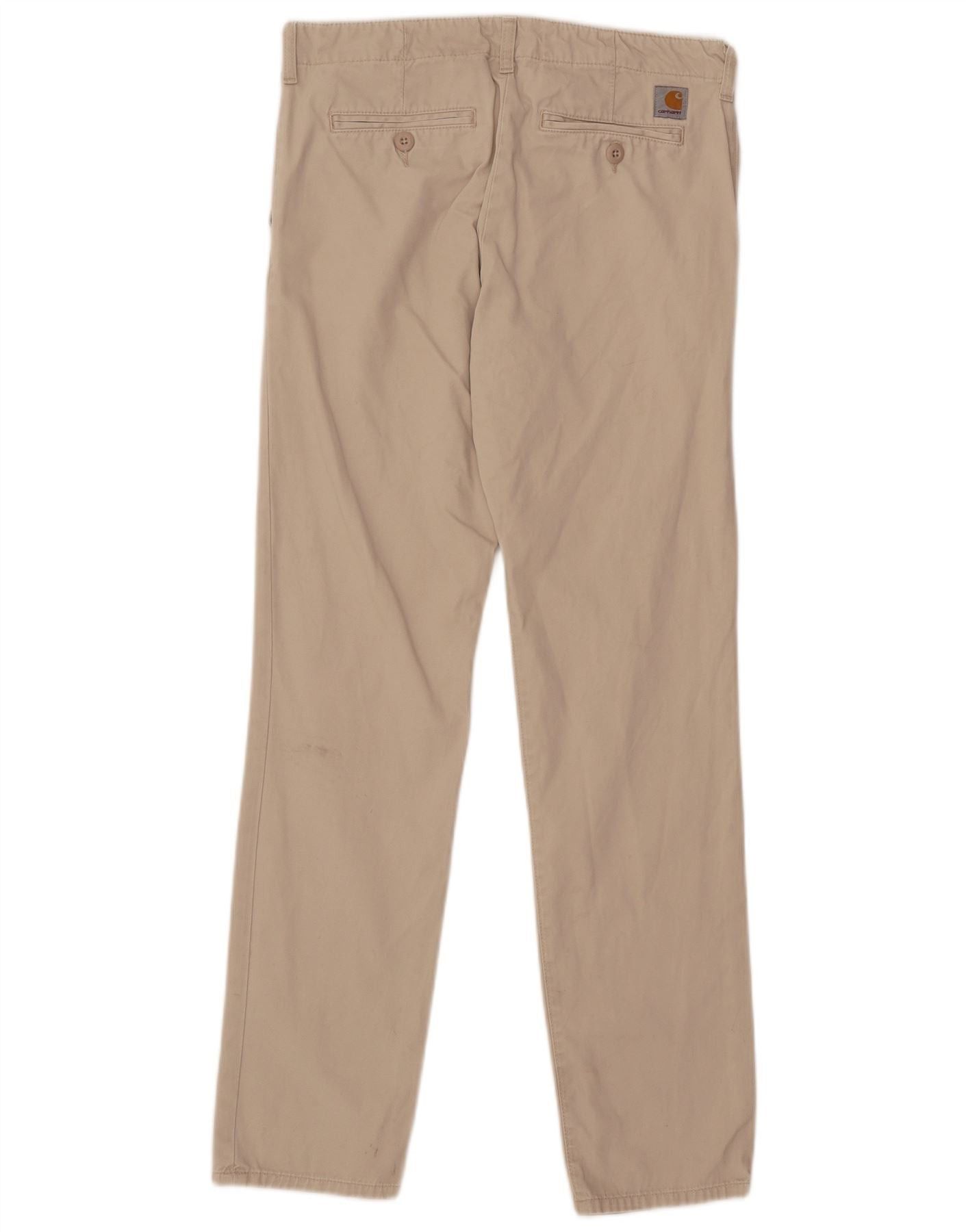Carhartt Mens Straight Chino Trousers W31 L32 Beige Cotton Size US 32 / EU 48 - 2 Thumbnail