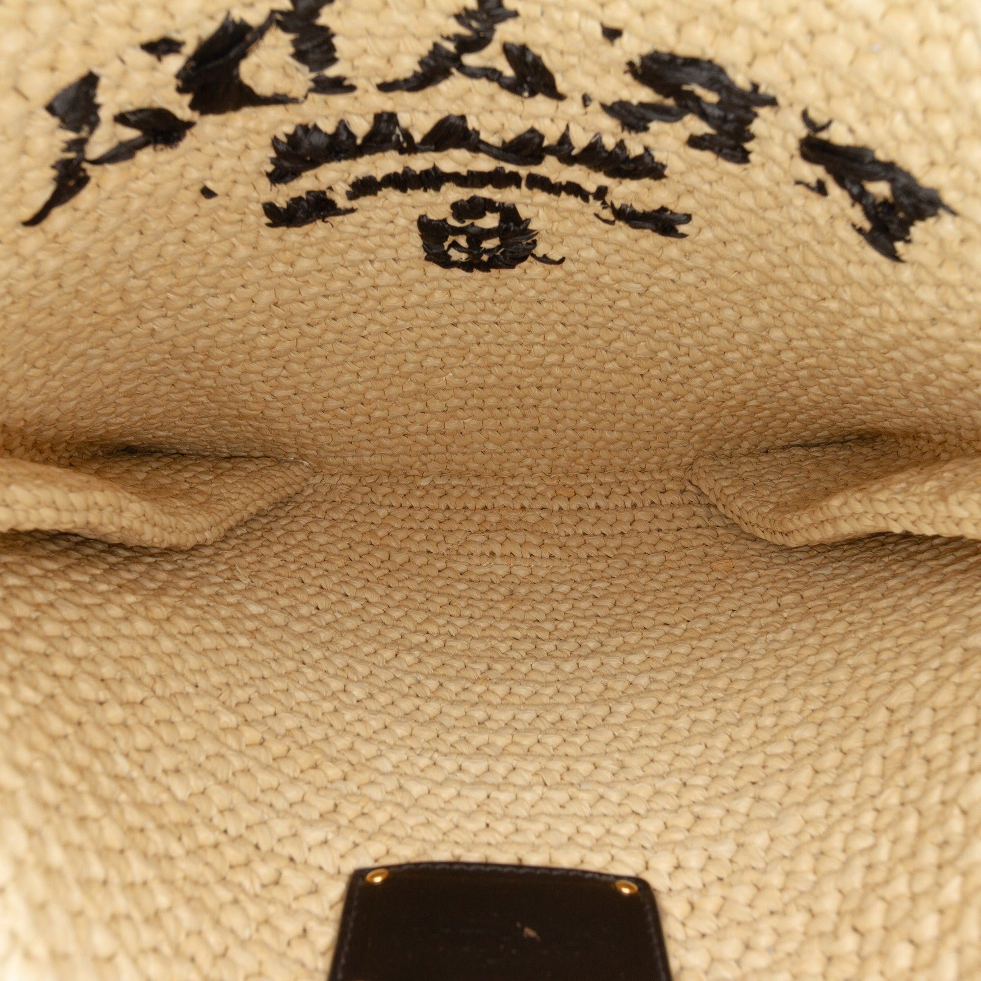 Prada Raffia Effect Crochet Logo Embroidered Crossbody Size ONE SIZE - 4 Thumbnail