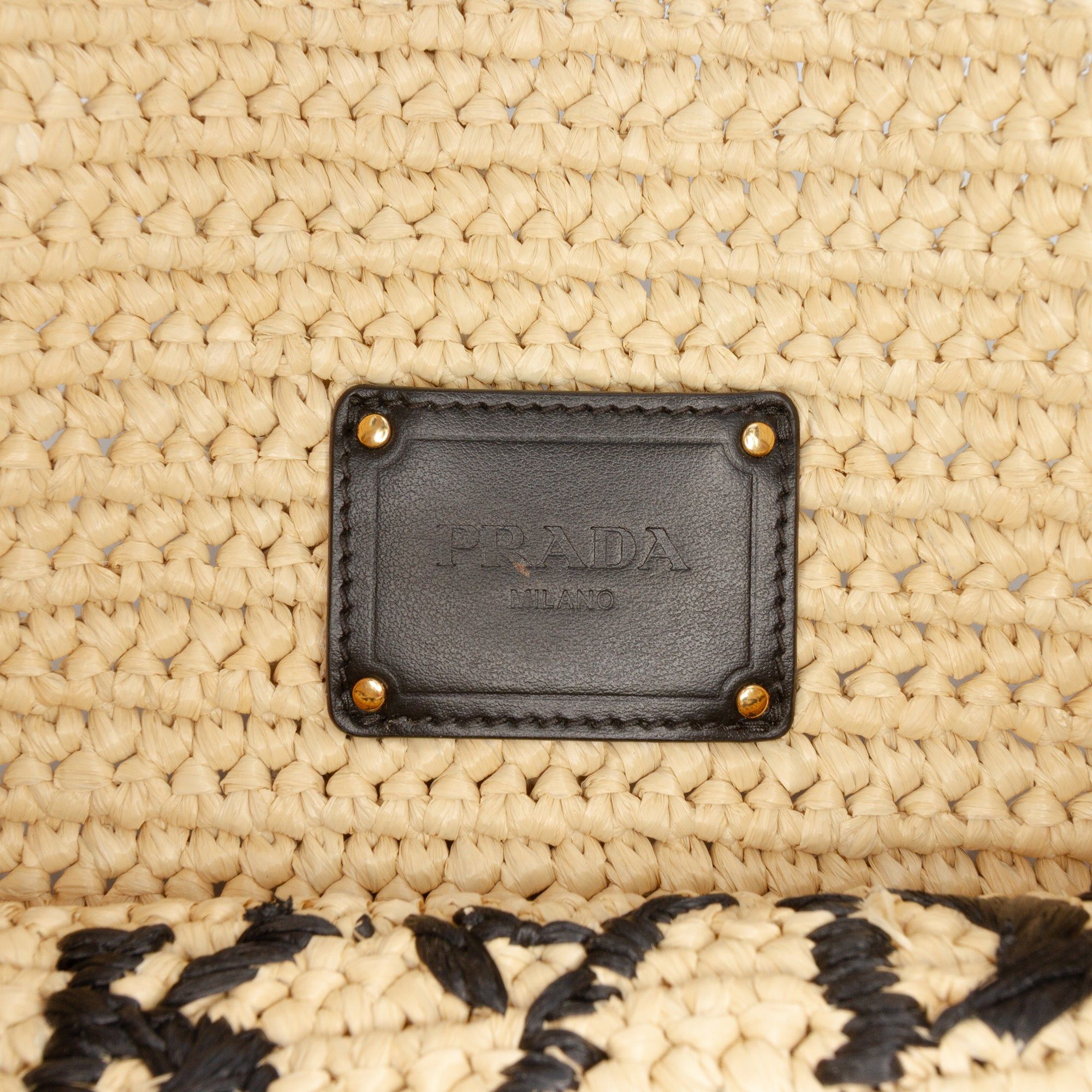 Prada Raffia Effect Crochet Logo Embroidered Crossbody Size ONE SIZE - 5 Thumbnail