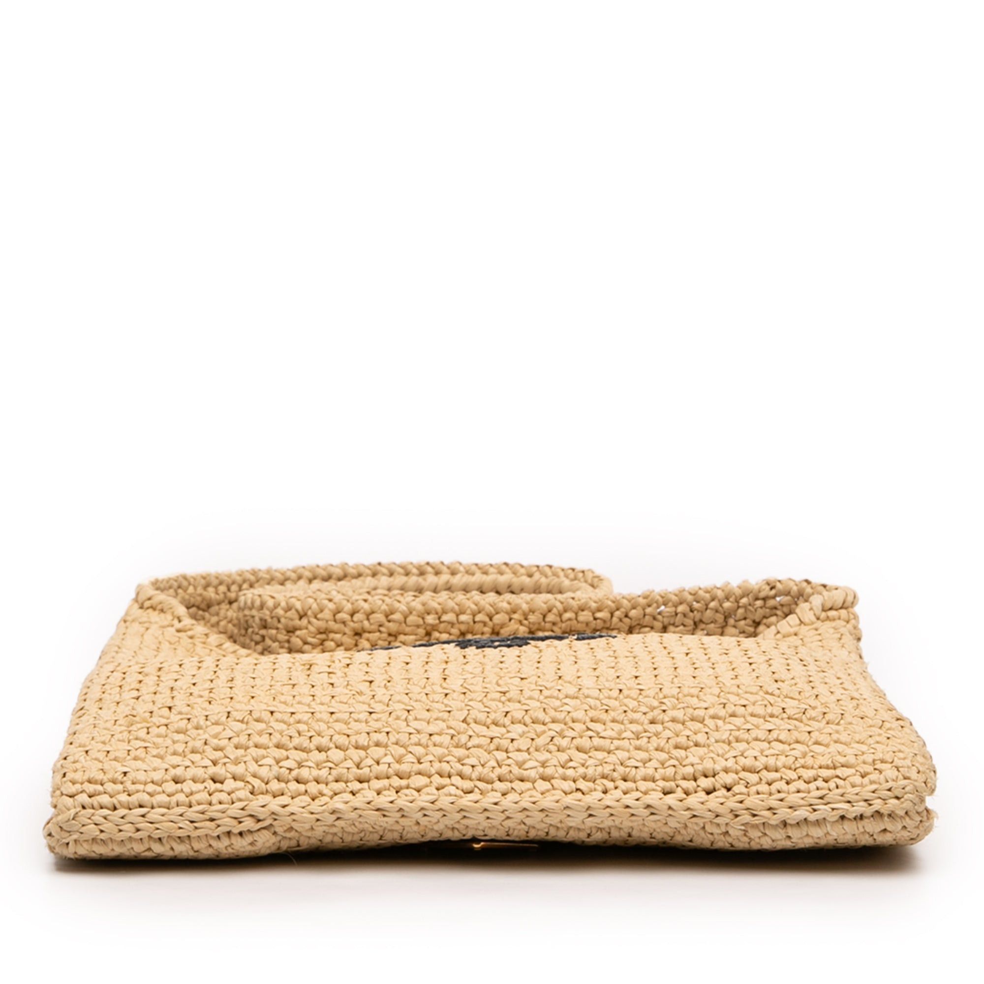 Prada Raffia Effect Crochet Logo Embroidered Crossbody Size ONE SIZE - 3 Thumbnail