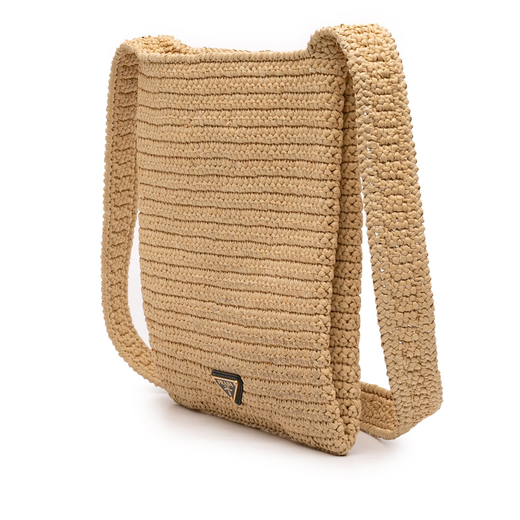 Prada Raffia Effect Crochet Logo Embroidered Crossbody Size ONE SIZE - 2 Thumbnail