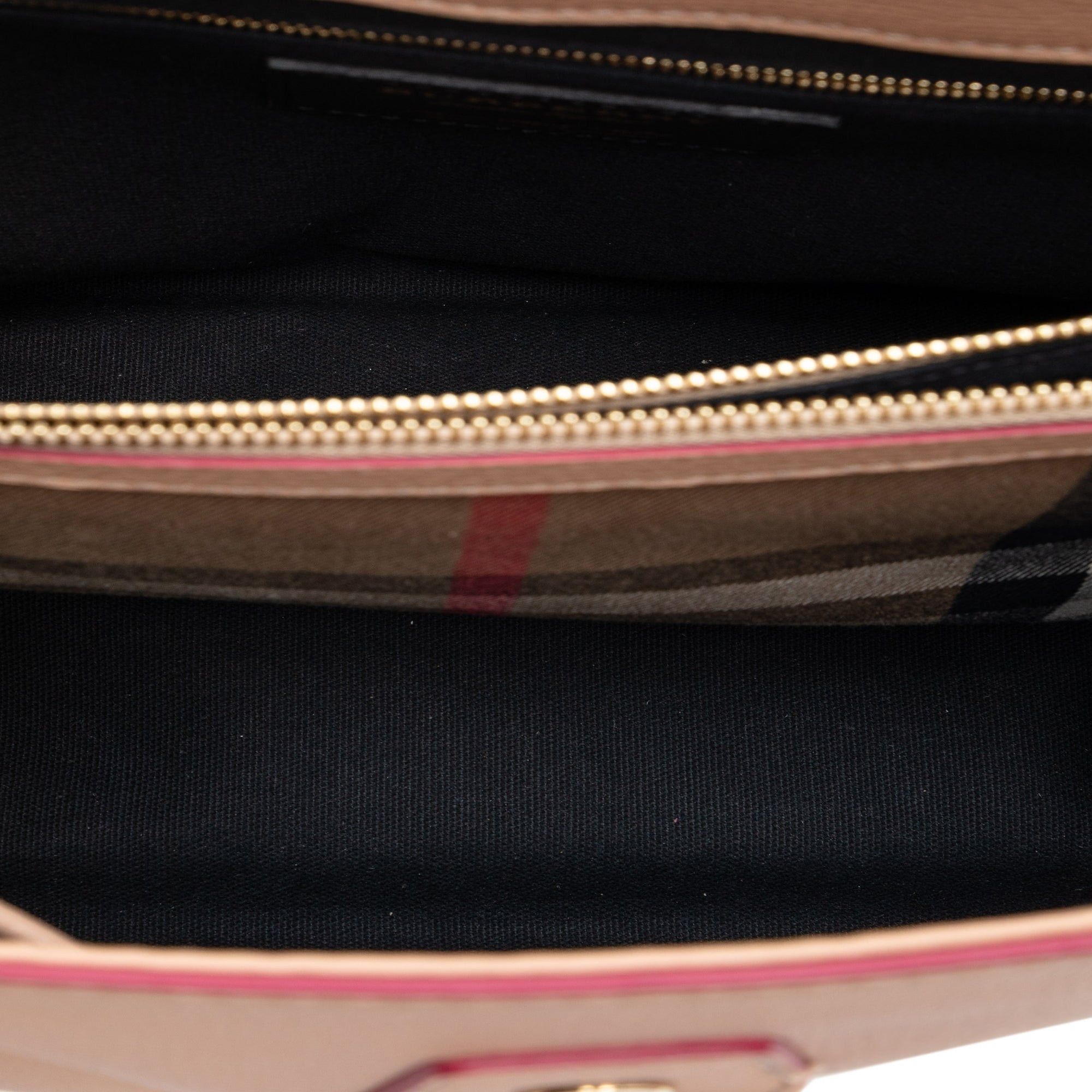 Burberry Medium House Check Trimmed Leather Camberley Satchel Size ONE SIZE - 4 Thumbnail